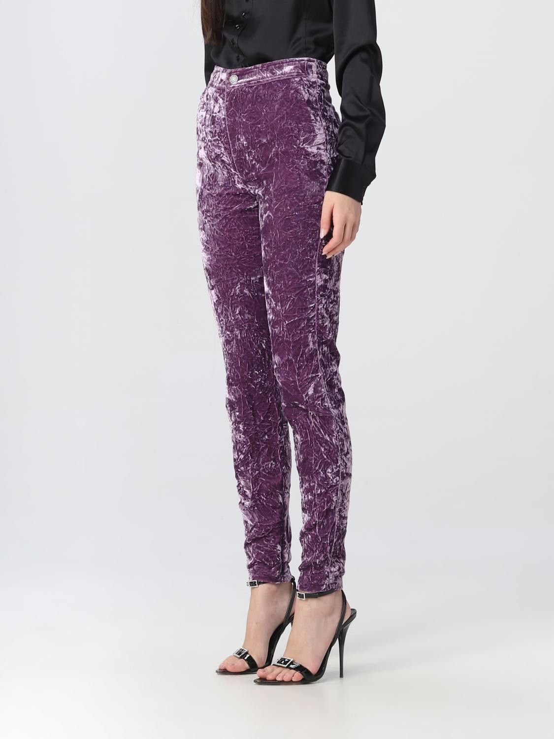 Saint Laurent Paris o1y0126 Sweatpant in Purple Size 26" / US 2 / IT 38 - 4 Thumbnail