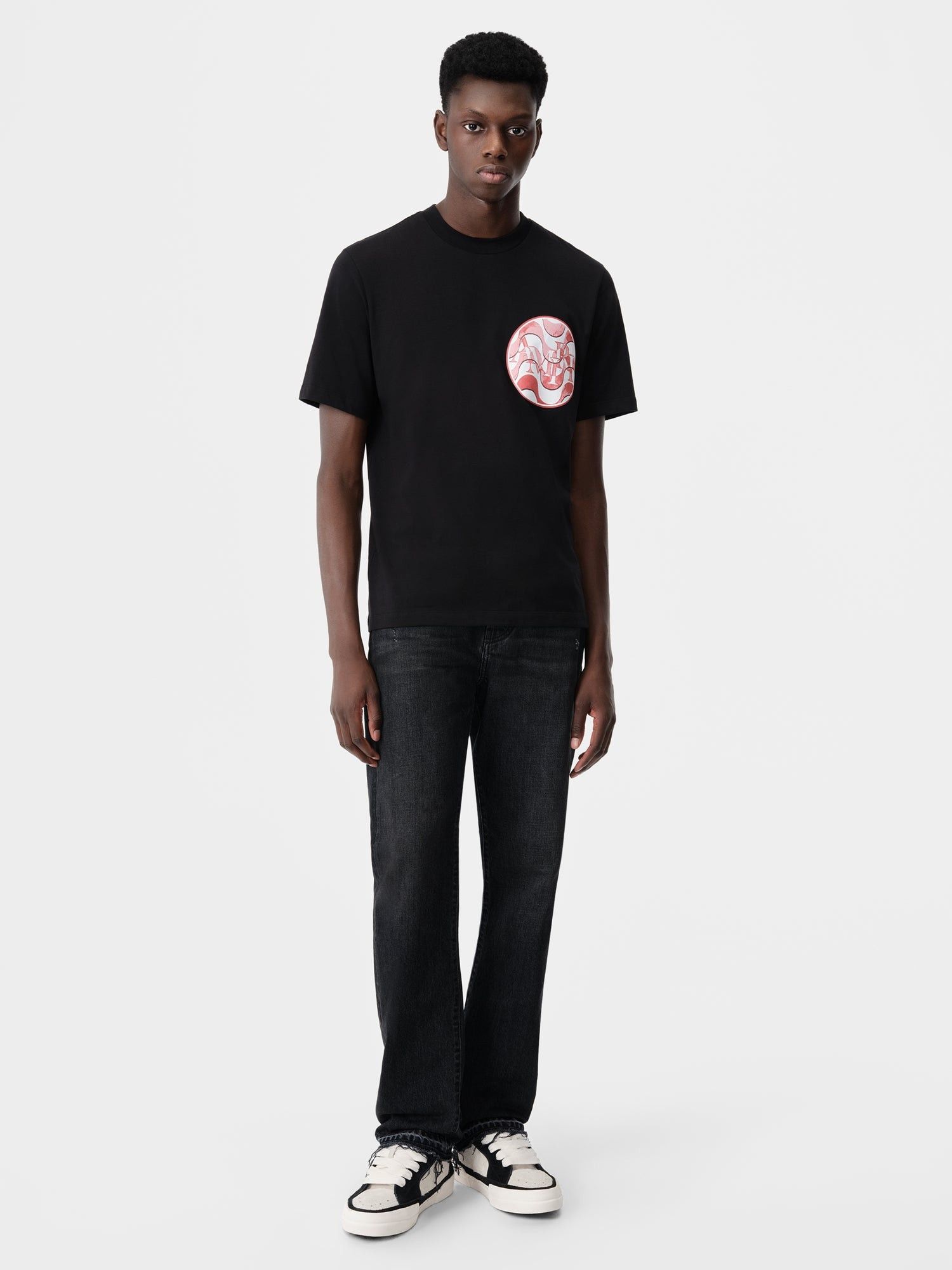 Amiri o1s1wg110525 Staggered Wave T-Shirt in Black Size US S / EU 44-46 / 1 - 2 Thumbnail