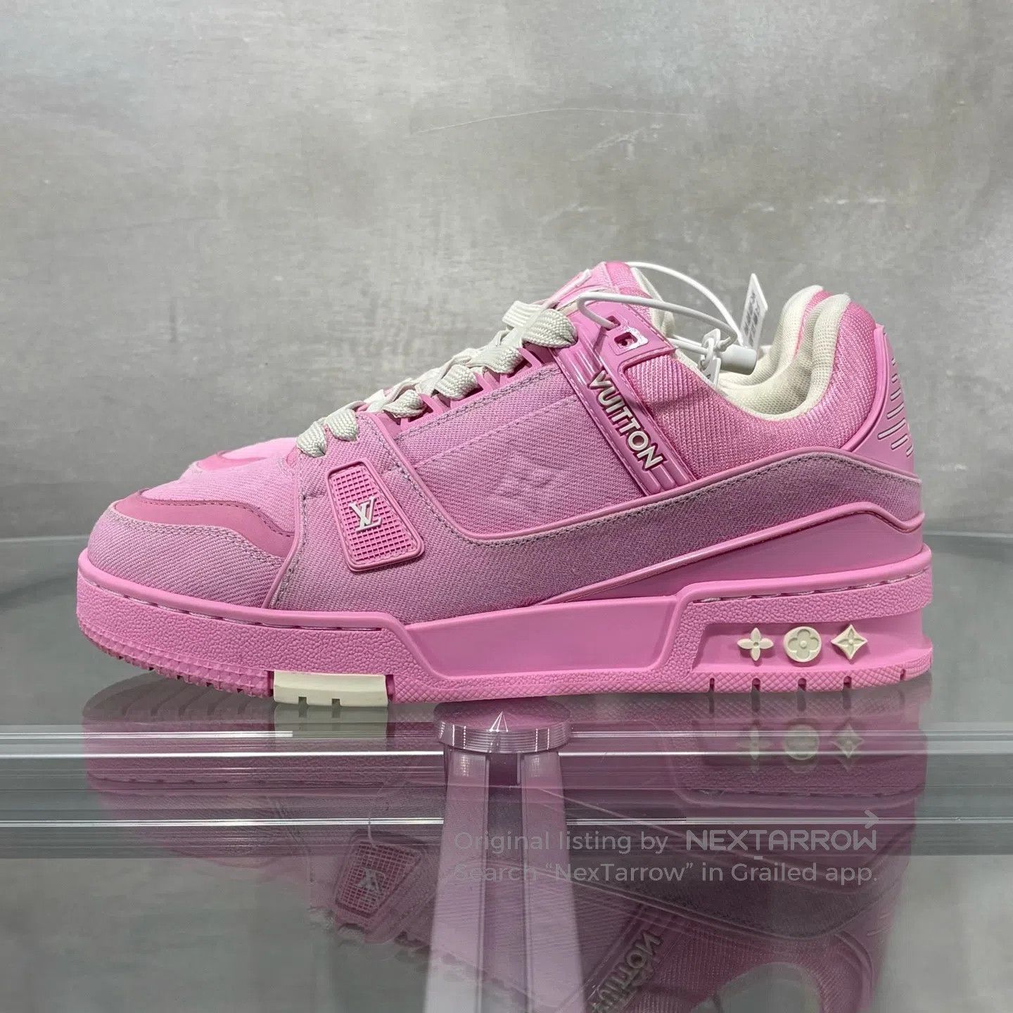 Louis Vuitton Louis Vuitton trainer pink denimn shoes Size US 7 / IT 37 - 3 Thumbnail
