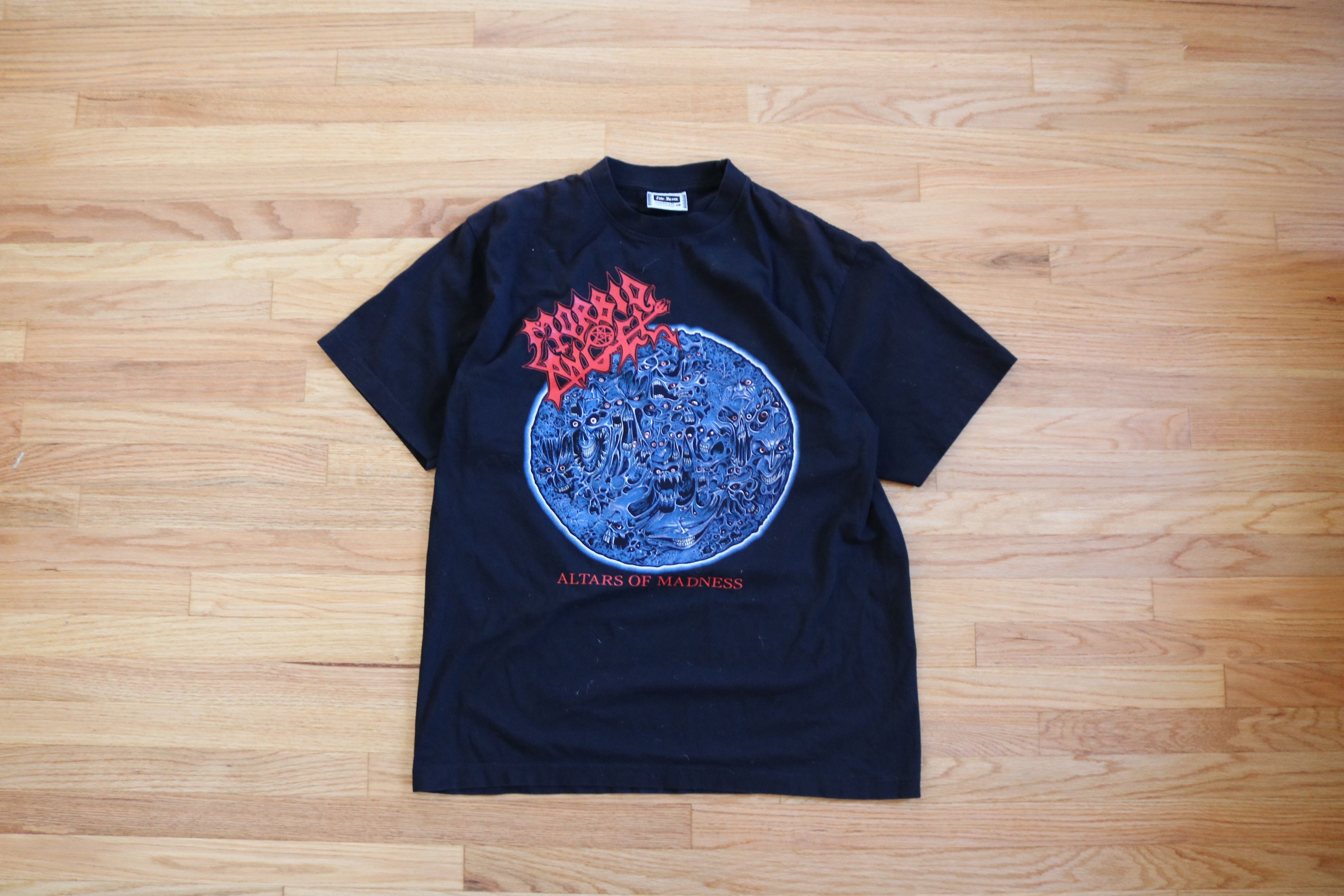 image of Band Tees Vintage 90's Morbid Angel Alters Of Madness Tee in Black Ex, Men's (Size XL)