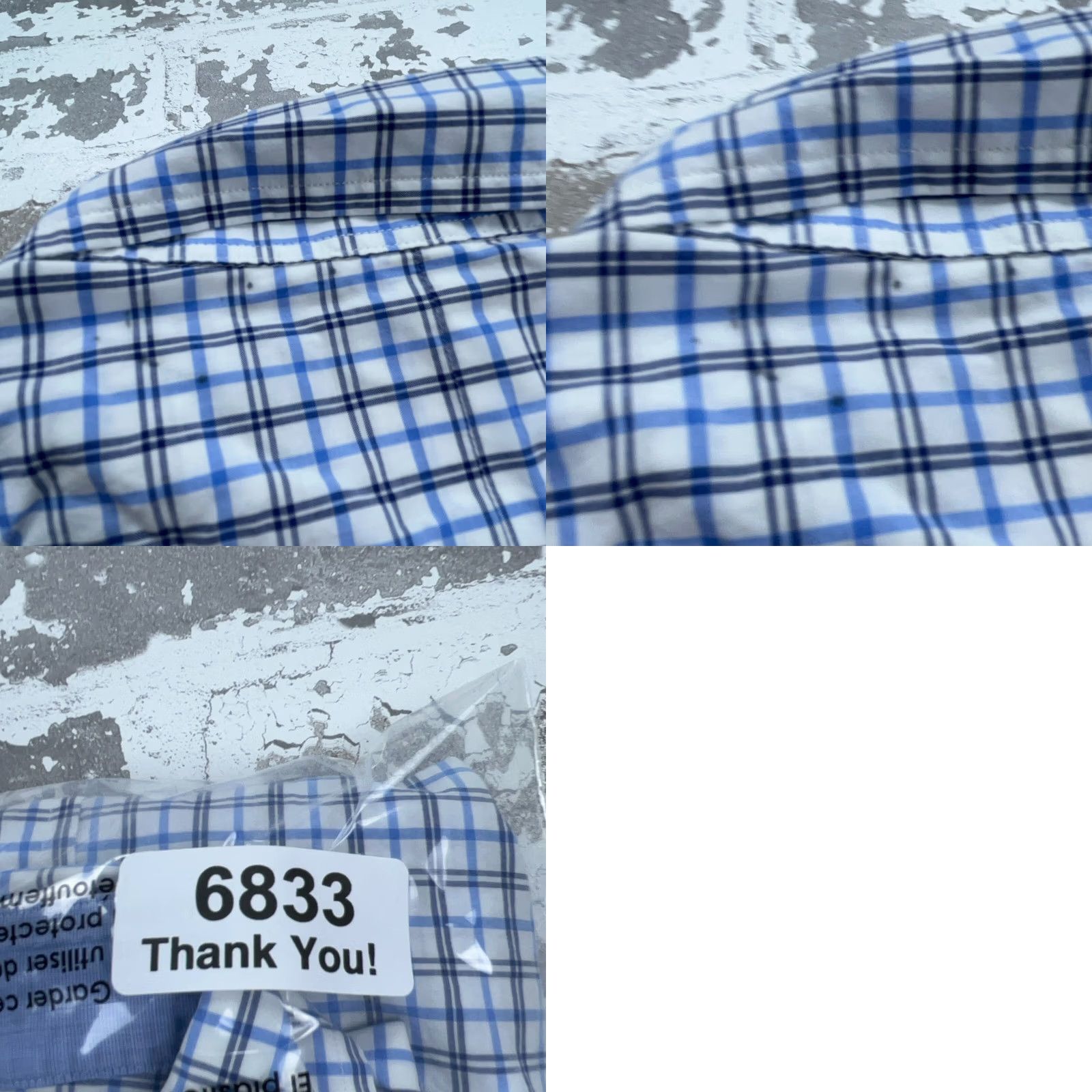 Ralph Lauren Ralph Lauren Men Large Blue Button Up Dress Shirt Poplin Tattersall Stretch Size 42R - 8 Thumbnail