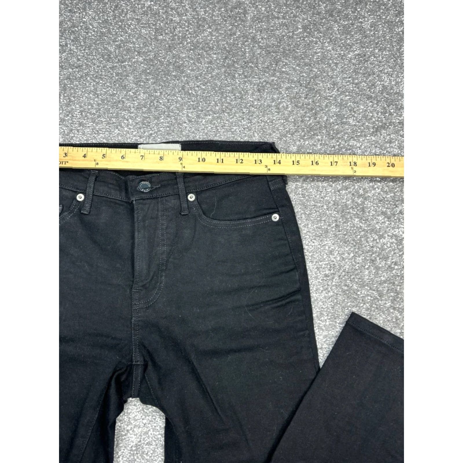 Everlane Everlane Jeans Womens The Mid Rise Skinny 28x26 Black Organic Cotton Stretch Denim 28 Size 28" / US 6 / IT 42 - 3 Thumbnail
