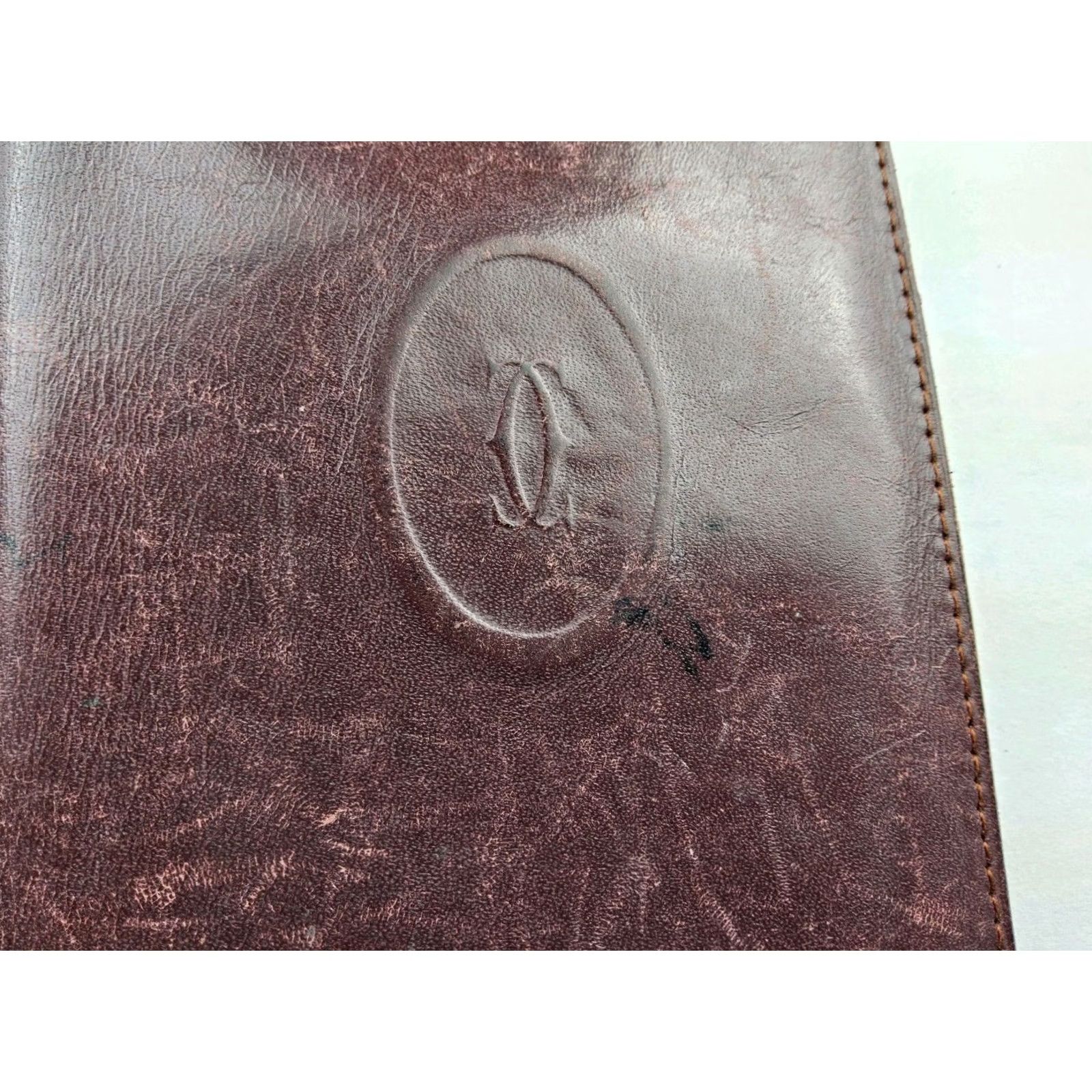 Cartier Cartier Wallet Burgundy Leather Folding Full Size Long Wallet Women Size ONE SIZE - 2 Thumbnail