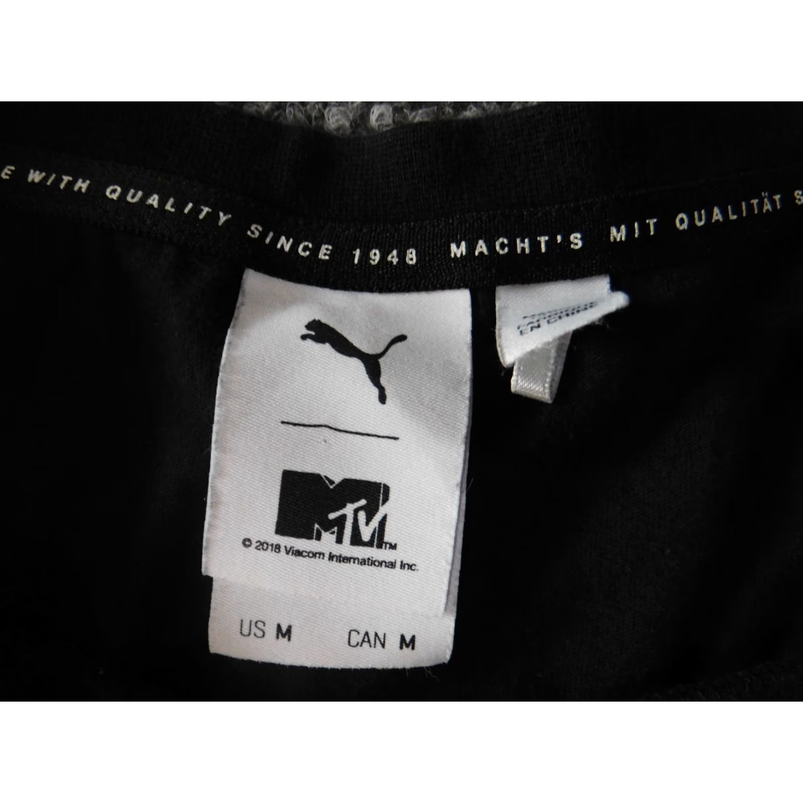 Puma PUMA Mens Shirt Medium Black Music Logo Crew Neck Short Sleeve T-Shirt Size US M / EU 48-50 / 2 - 4 Thumbnail