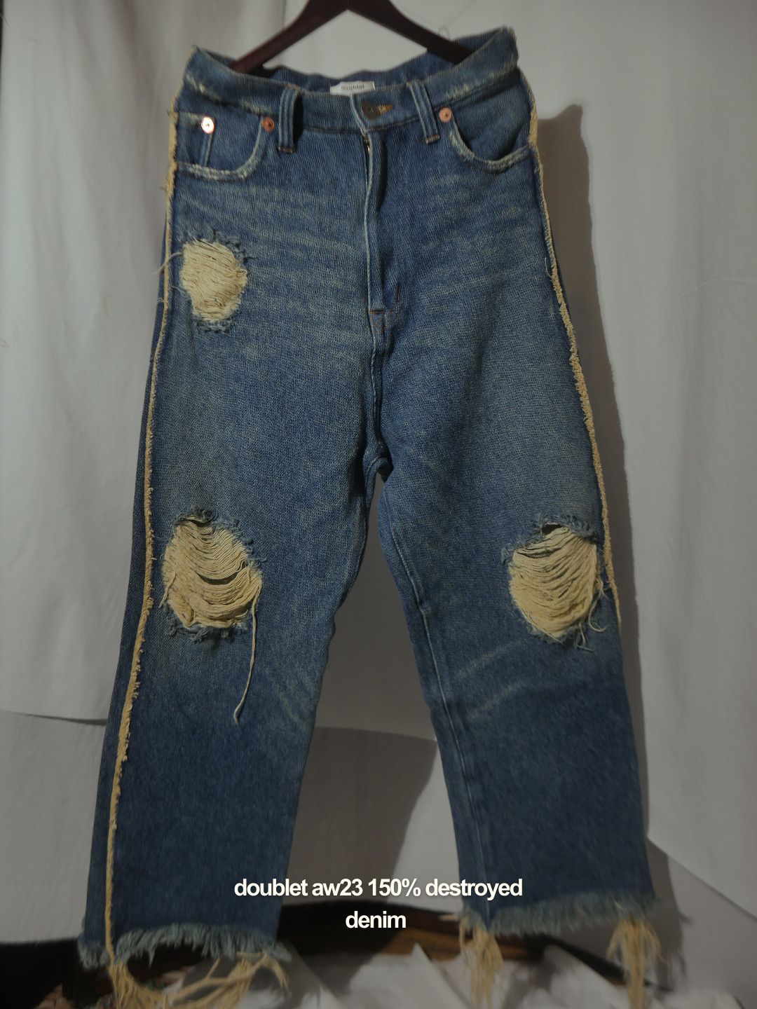 Doublet AW23 150% Thick Yarn Denim Pants Size US 32 / EU 48 - 1 Thumbnail