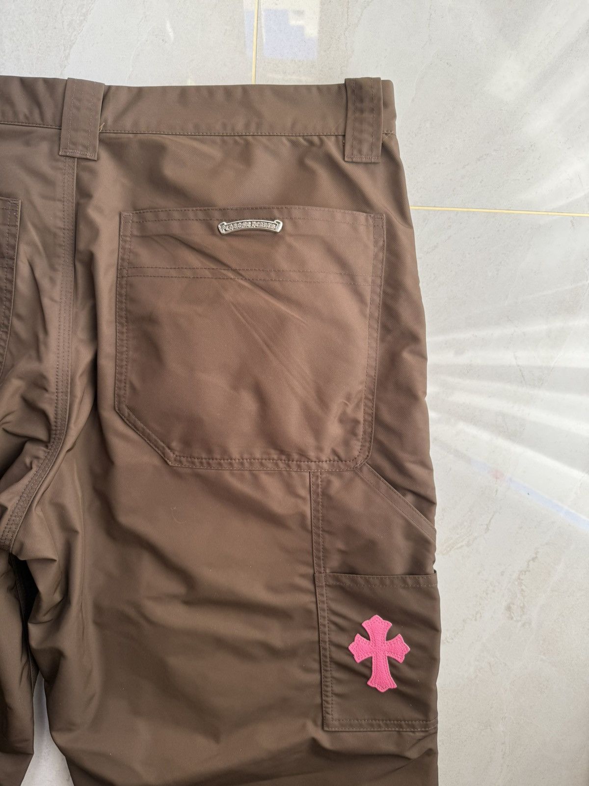 Chrome Hearts Chrome Hearts Pink Cross Patch Leather/Nylon Carpenter 🚫READ Size US 36 / EU 52 - 8 Thumbnail