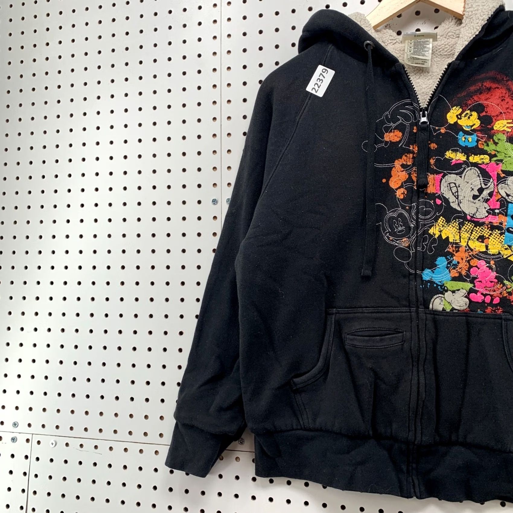 Disney Disney Disneyland Sweatshirt Hooded Sherpa Lined Black Womens Medium 22x24.5 Size M / US 6-8 / IT 42-44 - 3 Thumbnail