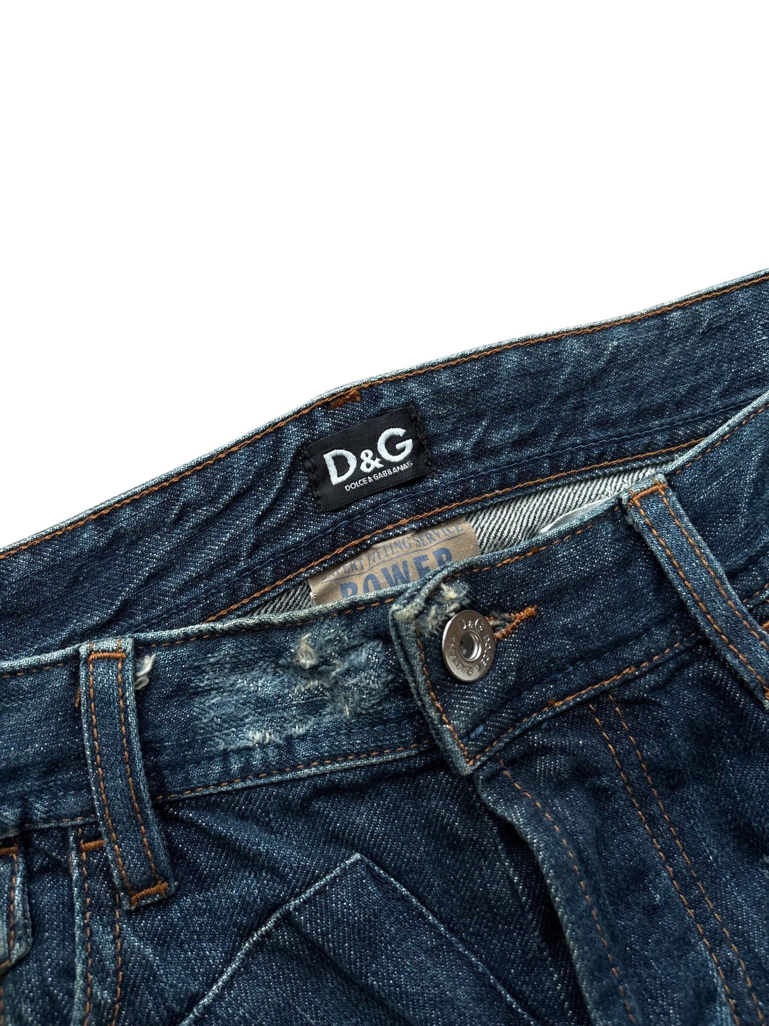 Dolce & Gabbana D&G Dolce Gabbana Patchwork Jeans distressed faded y2k Size US 33 - 9 Thumbnail