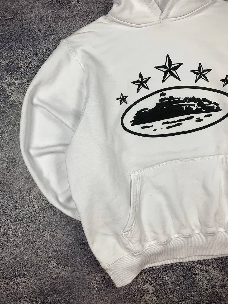 Corteiz Corteiz 5 Stars Alcatraz Men's White Hoodie Cotton Blend Size US M / EU 48-50 / 2 - 4 Thumbnail
