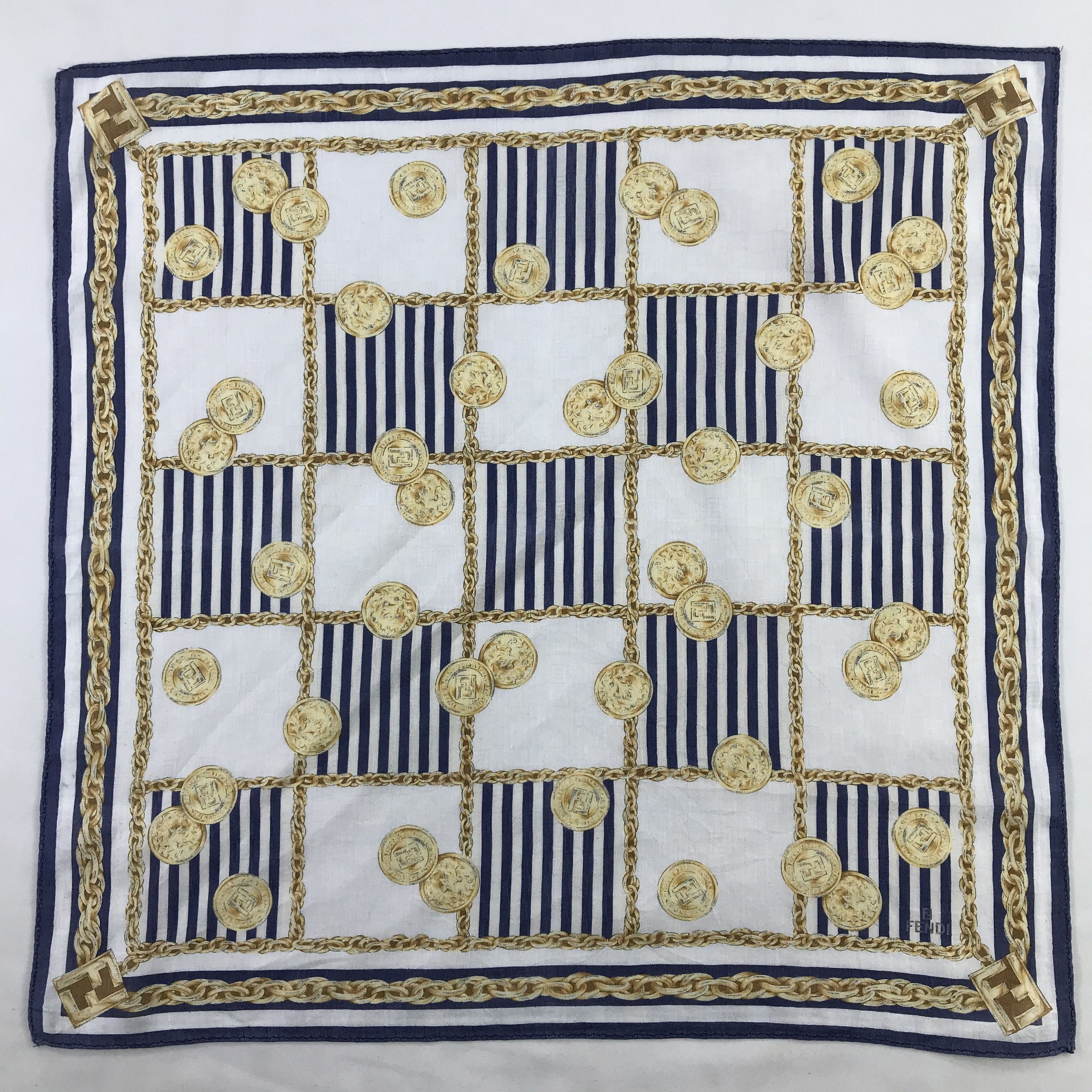 Vintage Vintage Fendi Bandana / Handkerchief / Neckerchief - S1060 Size ONE SIZE - 1 Thumbnail