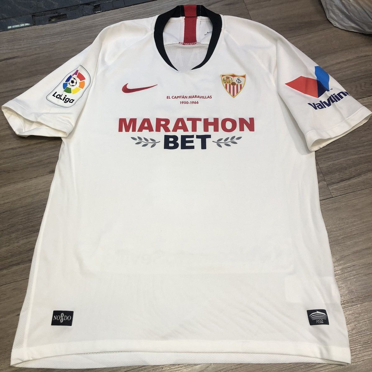 image of Nike x Soccer Jersey Sevilla 19/20 Match Issued/worn Home Shirt 5 Ocampos in White (Size Large)