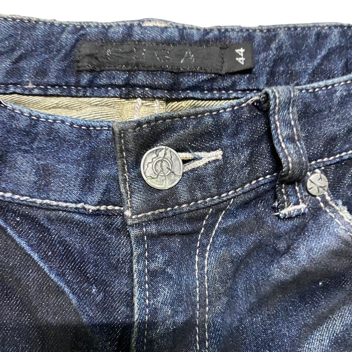 GOSTAR DE FUGA Fuga Waxed Denim Flare Jeans Slim Size US 30 / EU 46 - 10 Thumbnail