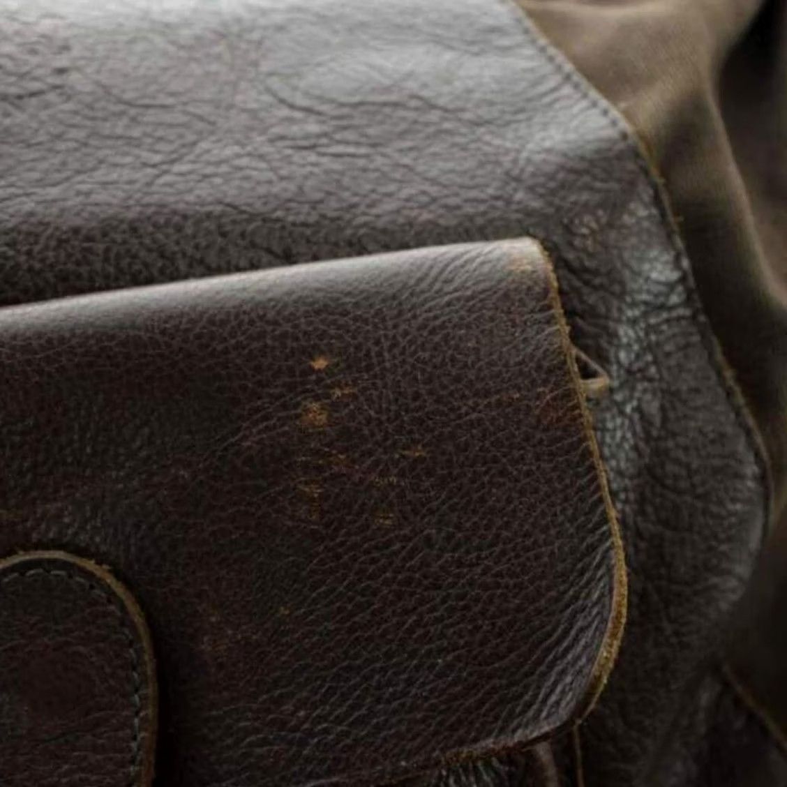 Il Bisonte IL BISONTE Shoulder Bag Mens Brown Leather Canvas Logo Crossbody Size ONE SIZE - 6 Thumbnail