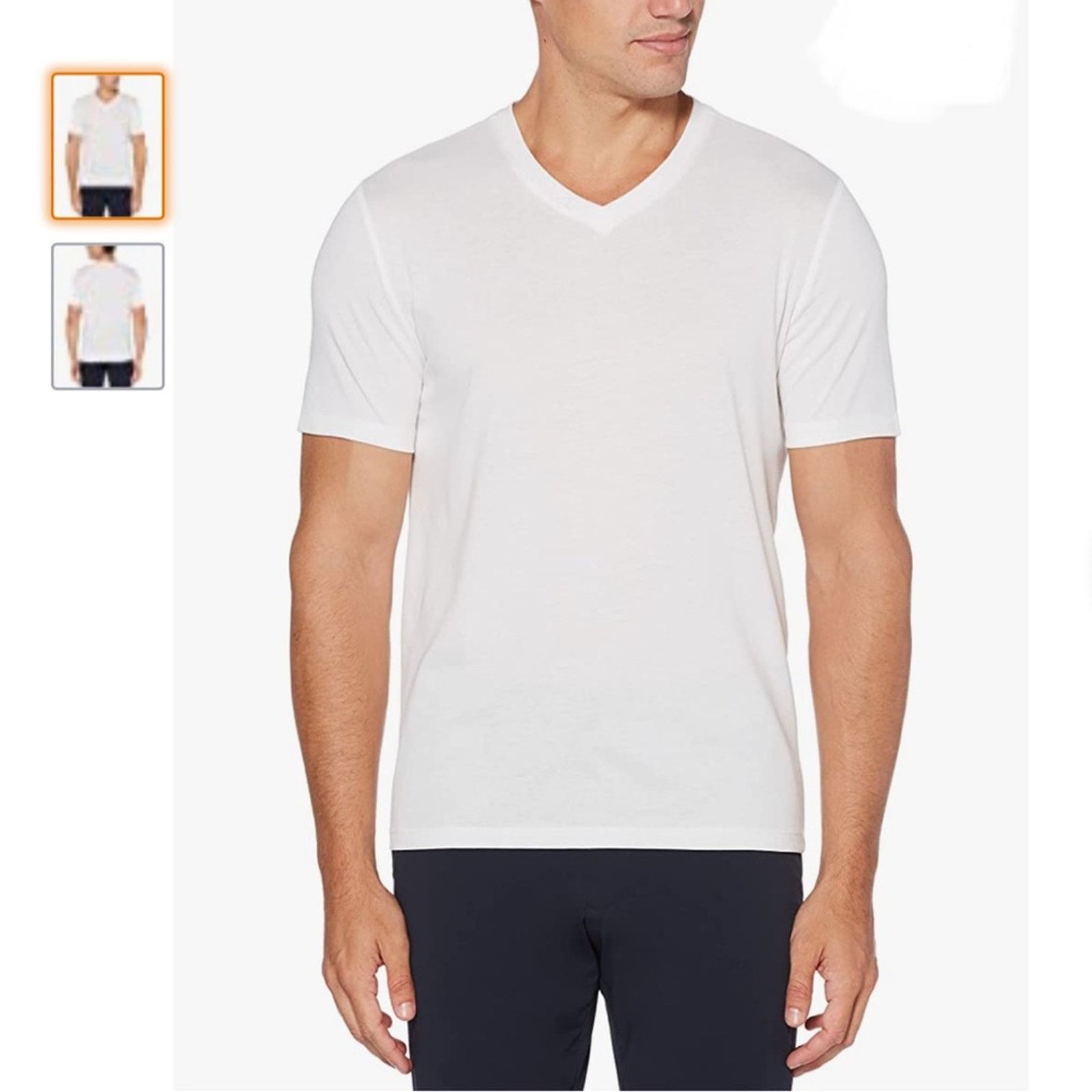 Perry Ellis Perry Ellis Men's Cotton Blend V-Neck Short Sleeve Tee Shirt Size US XXL / EU 58 / 5 - 1 Thumbnail