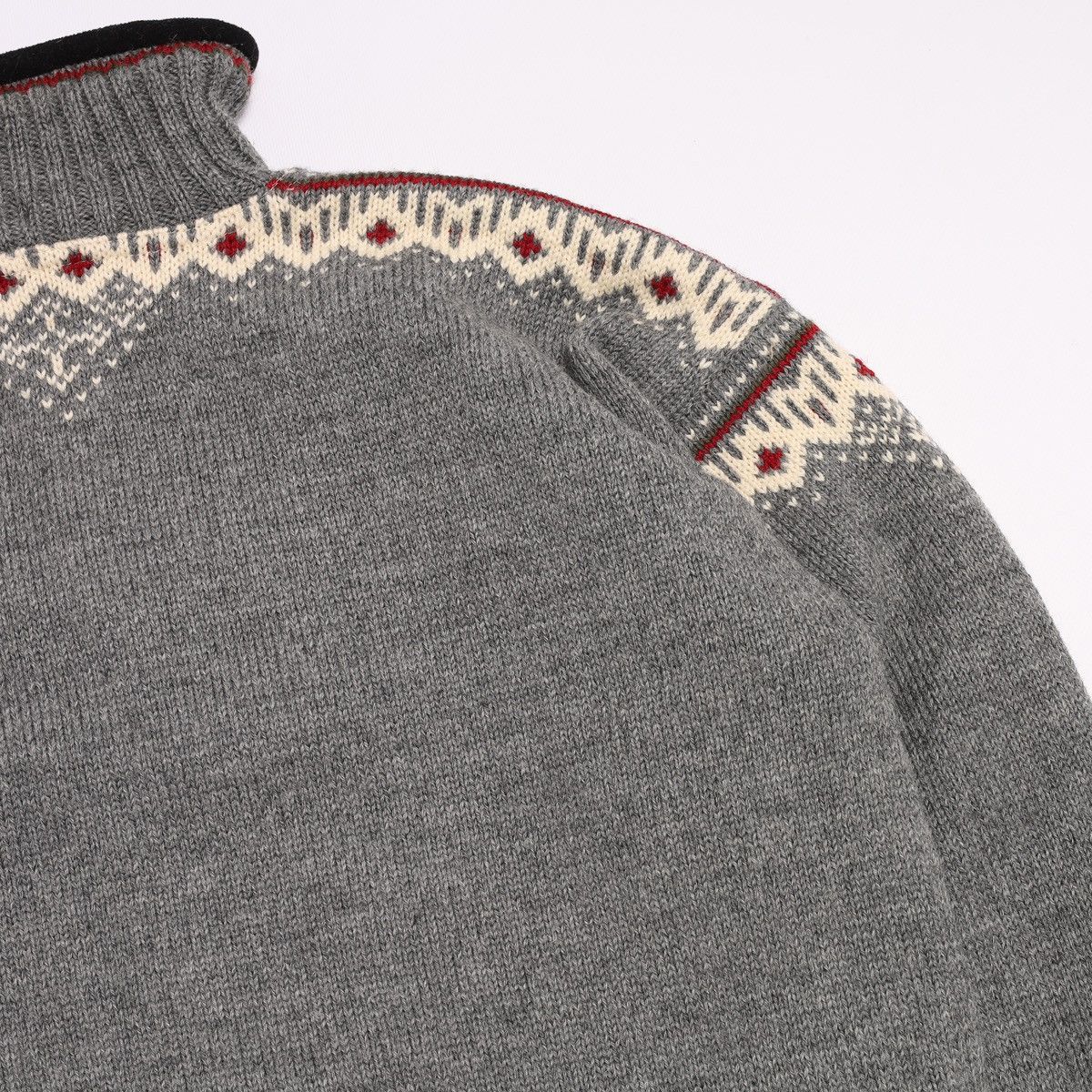 Dale Of Norway Polarwind Wool Zip Sweater XL Gray