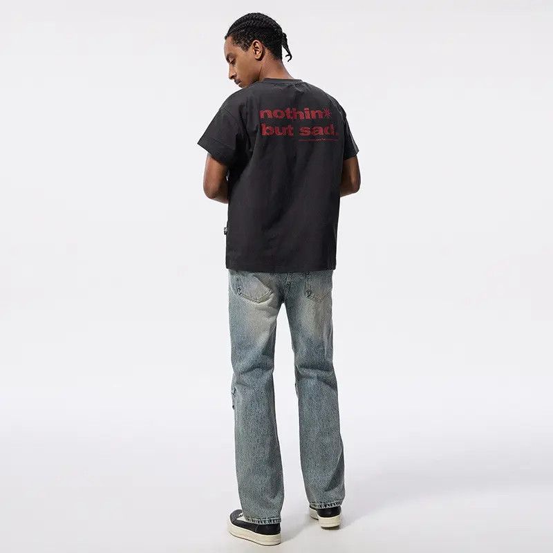 Japanese Brand × Jean Retro loose straight leg spliced jeans Size US 30 / EU 46 - 3 Thumbnail