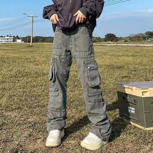 Y2K Retro Multi-pocket Straight Cargo Pant