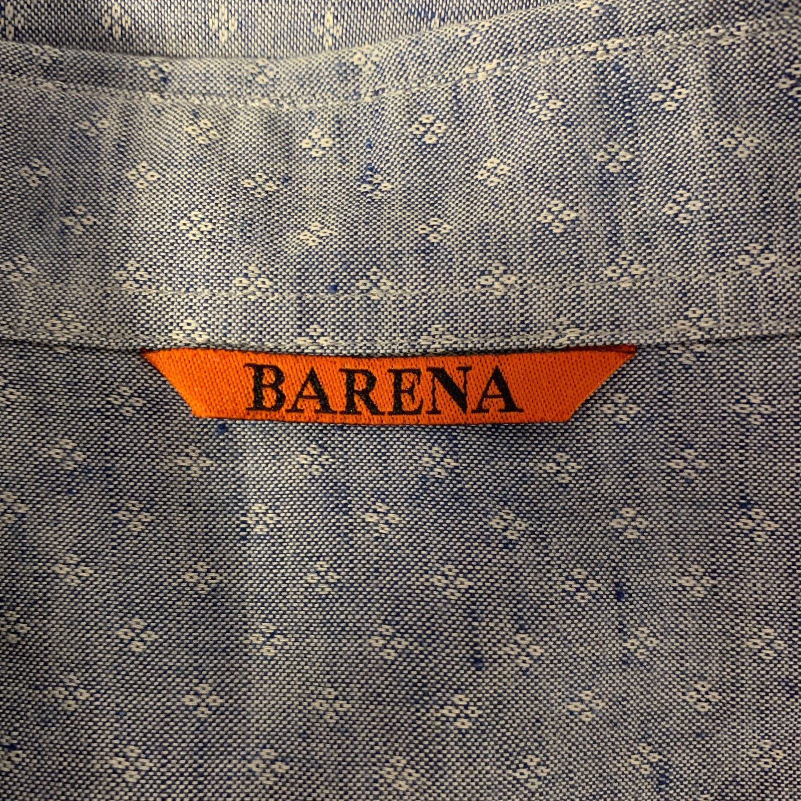 Barena BARENA Size XL Blue White Geometric Cotton Long Sleeve Shirt Size US XL / EU 56 / 4 - 5 Thumbnail