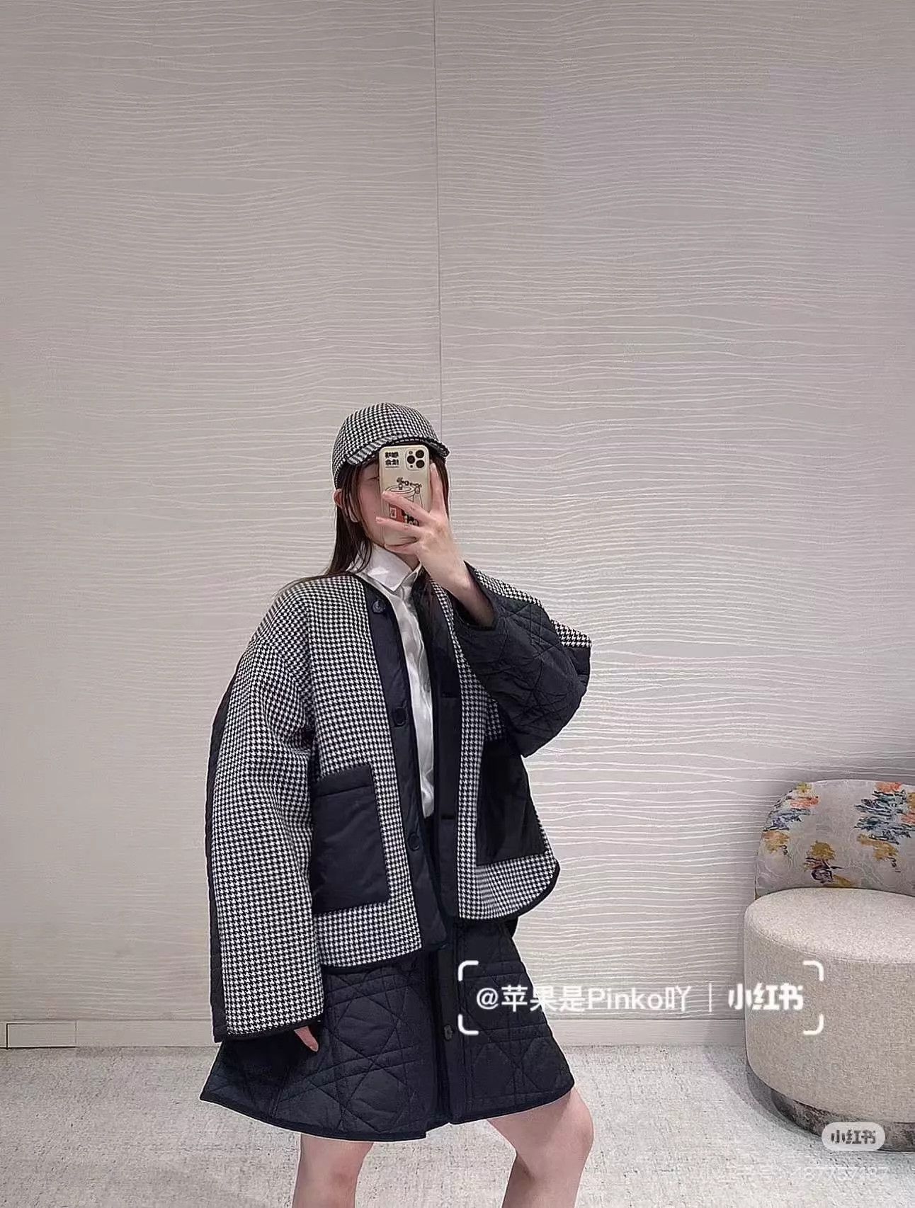 Dior Dior Houndstooth Padded Jacket F34 Size XS / US 0-2 / IT 36-38 - 7 Thumbnail