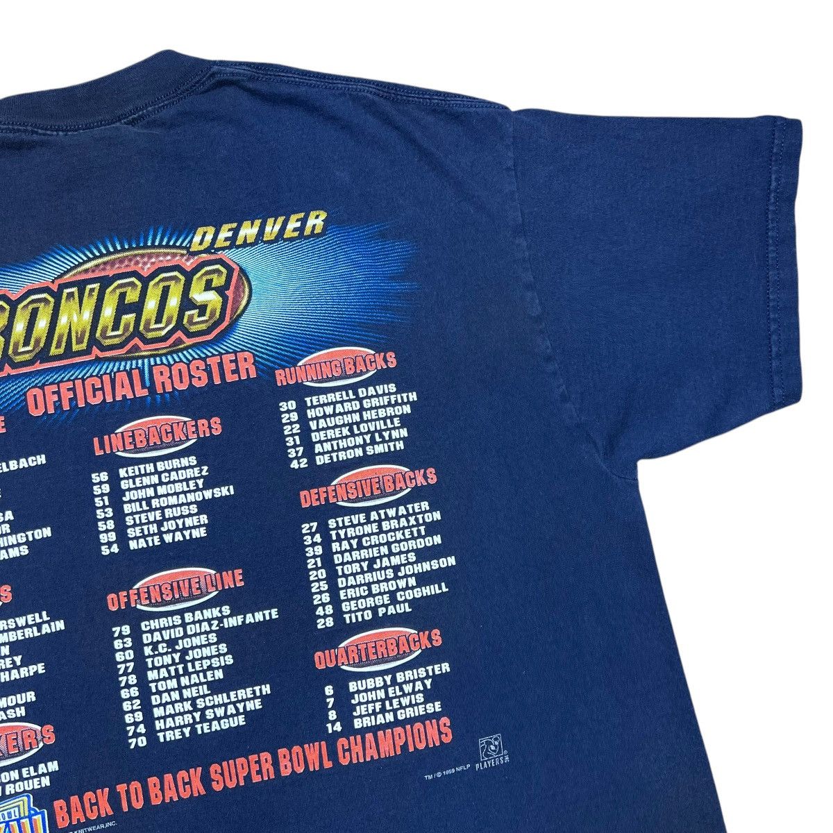 NFL × Vintage 90s NFL Denver Broncos Back To Back Super Bowl Champions Tee Size US L / EU 52-54 / 3 - 12 Thumbnail