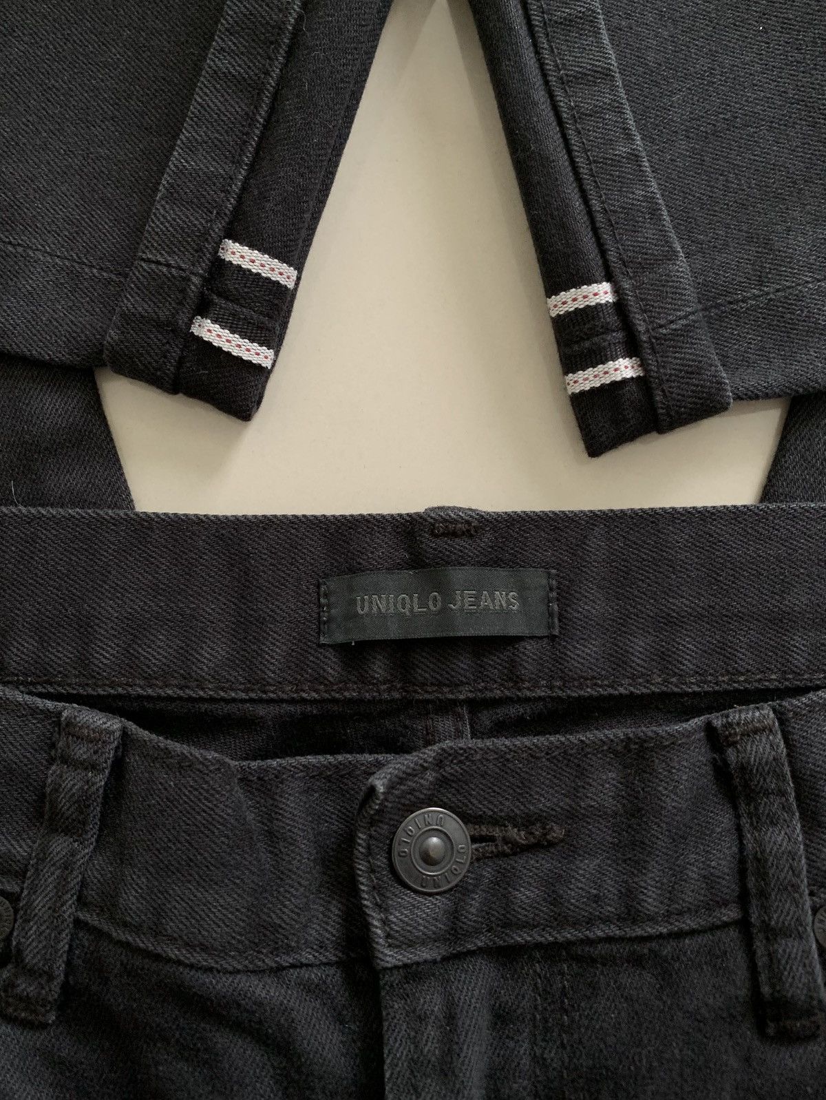 Undercover × Uniqlo Offer📦Uniqlo Slim Straight Selvedge Black Jeans (30) Size US 32 / EU 48 - 4 Thumbnail