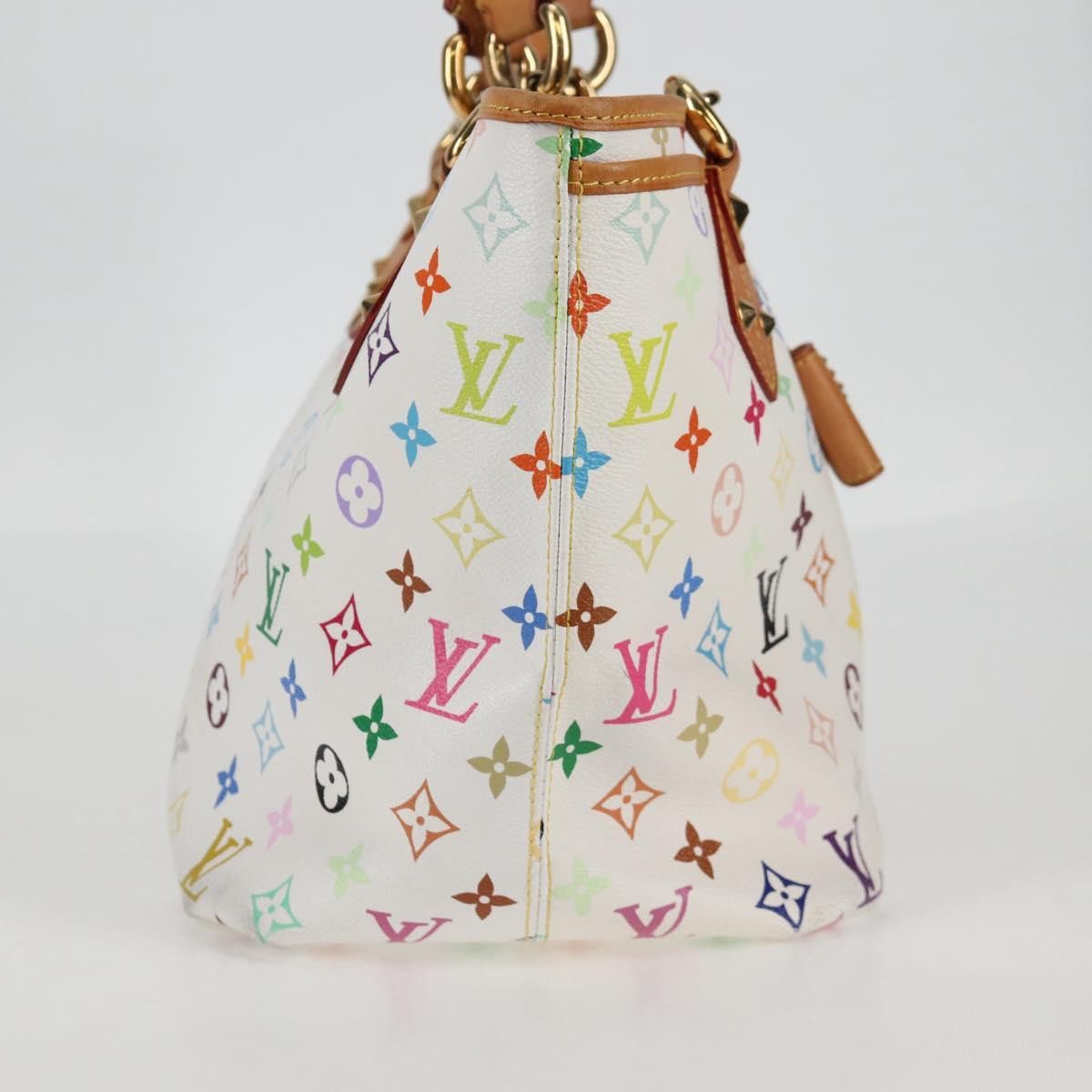 Louis Vuitton LOUIS VUITTON Monogram Multicolor Annie MM Tote Bag White Size ONE SIZE - 4 Thumbnail