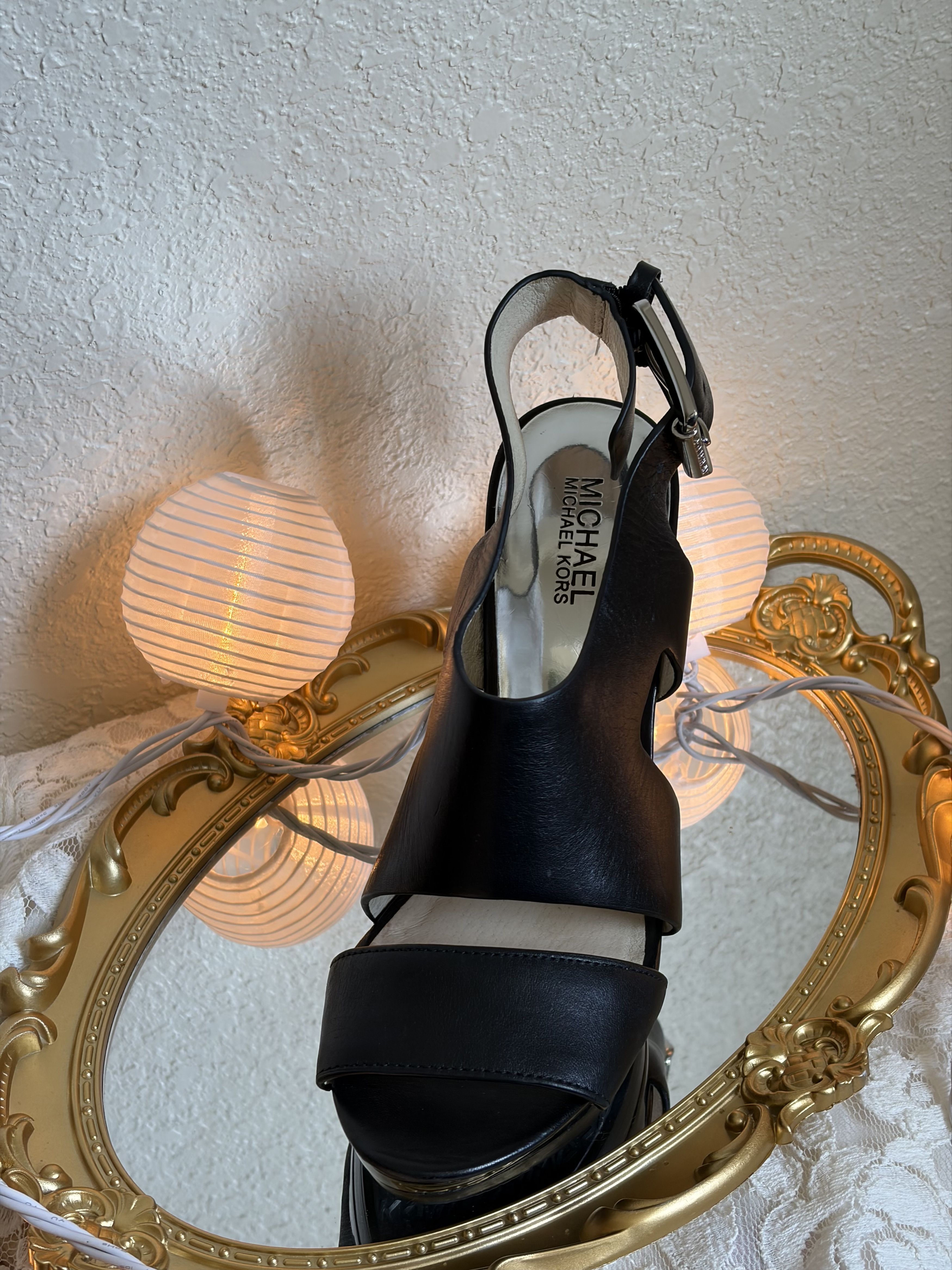 Michael Kors Michael Kors Carla Leather Platform Sandal Size US 6.5 / IT 36.5 - 3 Thumbnail