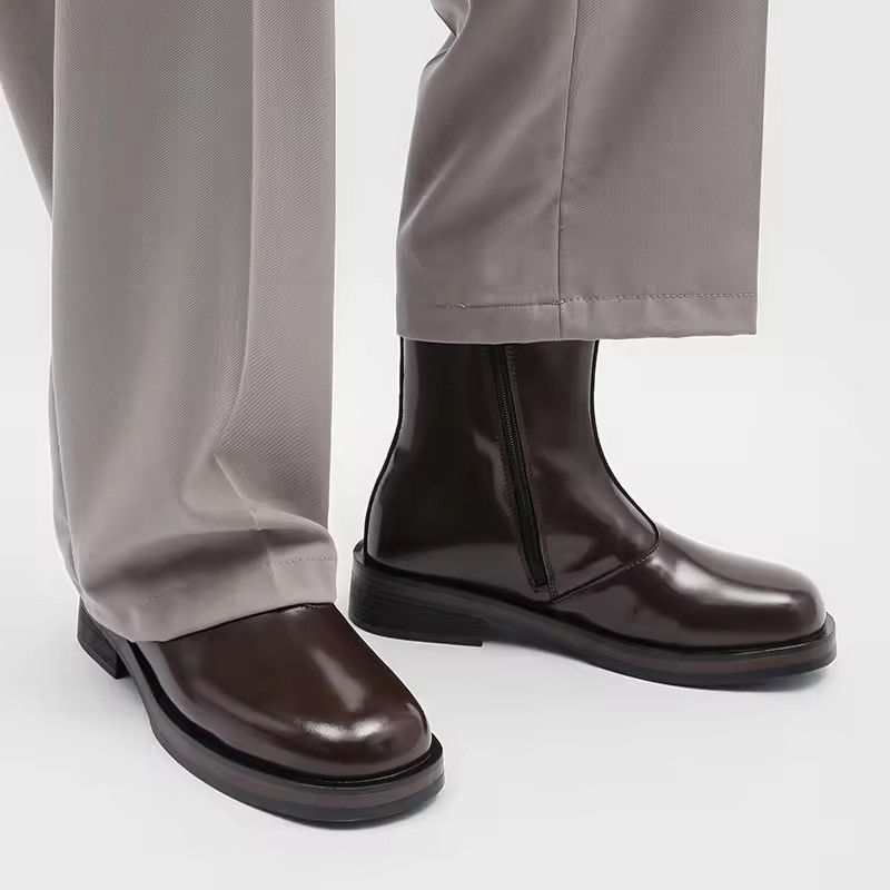 Japanese Brand Mid Top Round Toe Side Zipper Boot Size US 9.5 / EU 42-43 - 10 Thumbnail