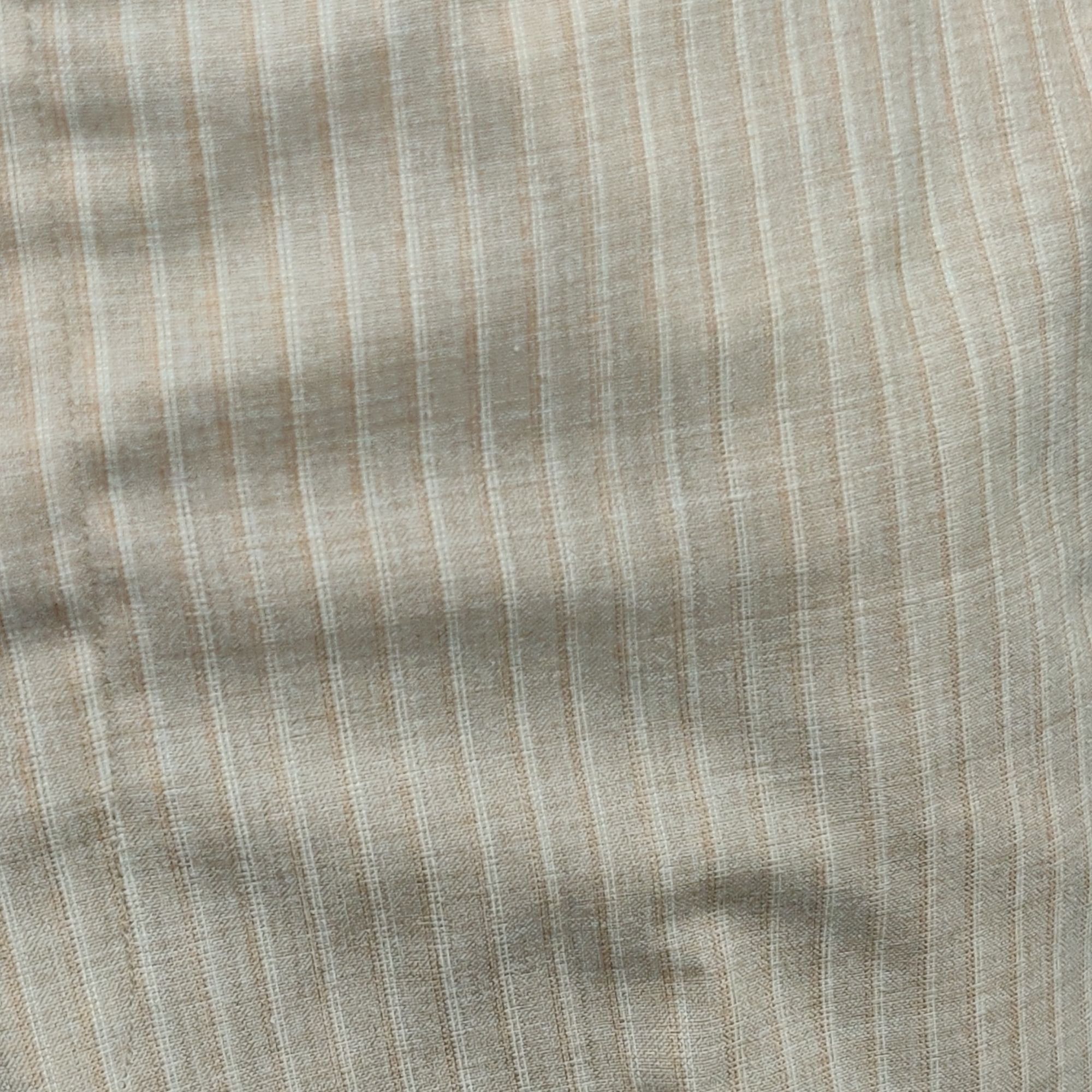 Vintage Handmade 14 Beige Pinstripe Straight Leg Classic Fit Trouser Size 36" / US 14 / IT 50 - 6 Thumbnail