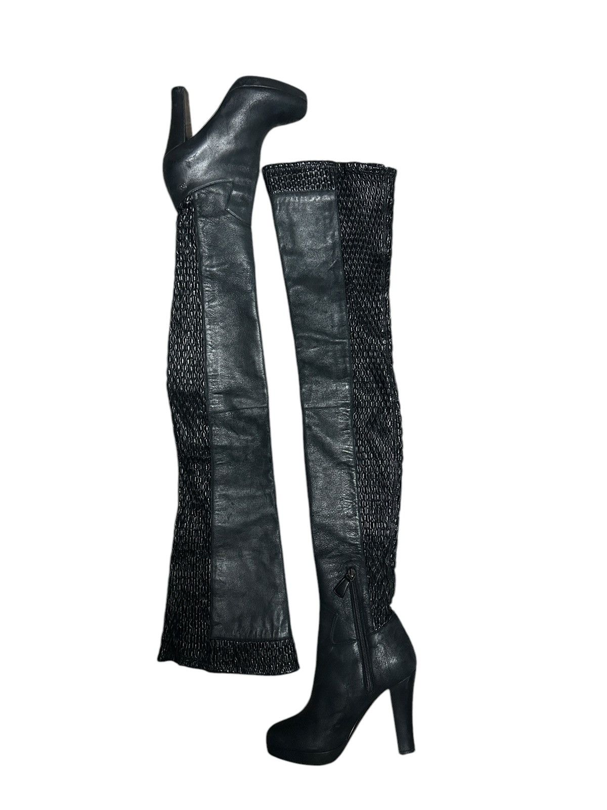 Chanel Winter Thigh High Boots Size US 6.5 / IT 36.5 - 8 Thumbnail