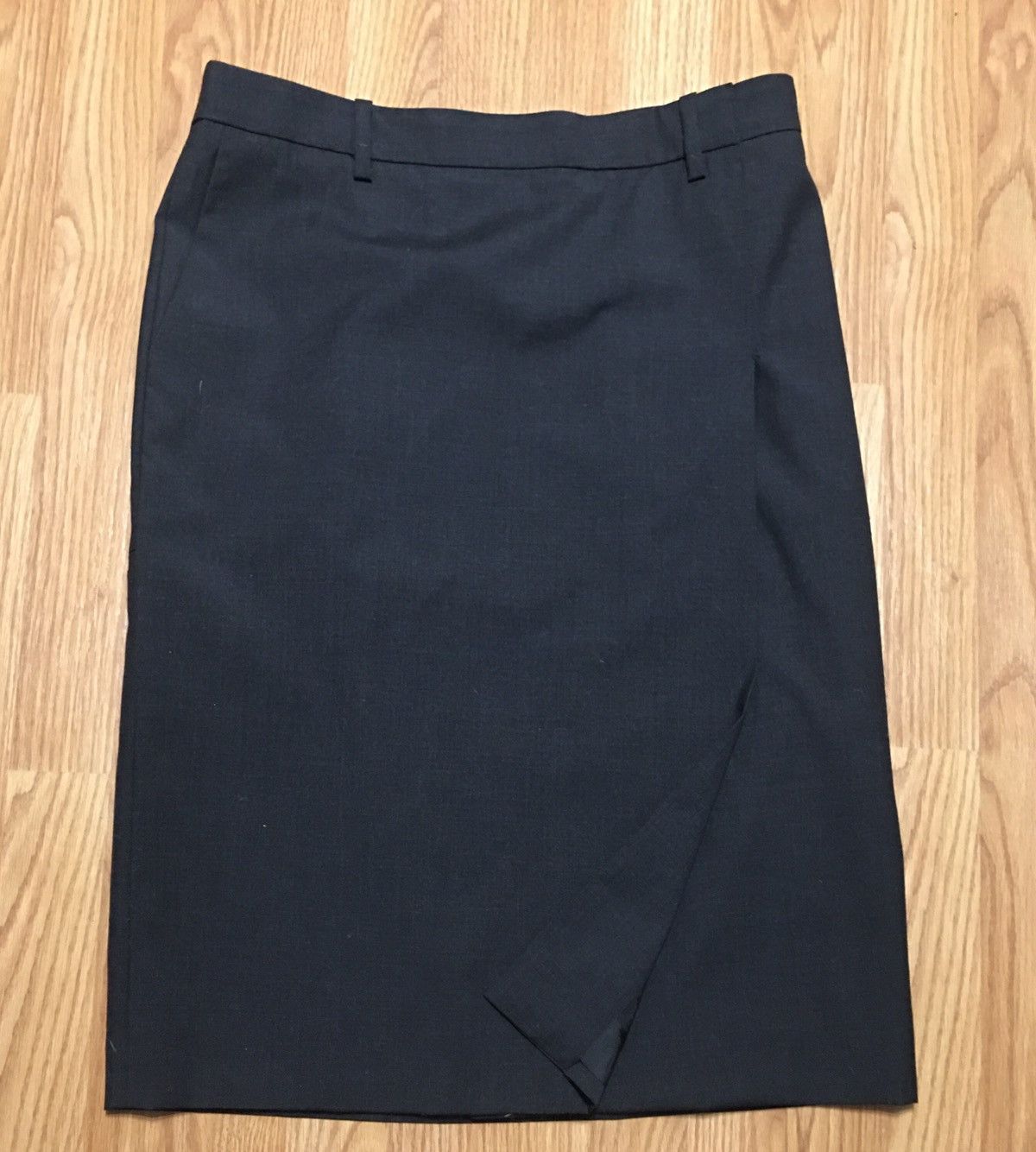Prada PRADA Dark Grey Wool Pencil Skirt Size EU 44 Size 30" / US 8 / IT 44 - 9 Thumbnail