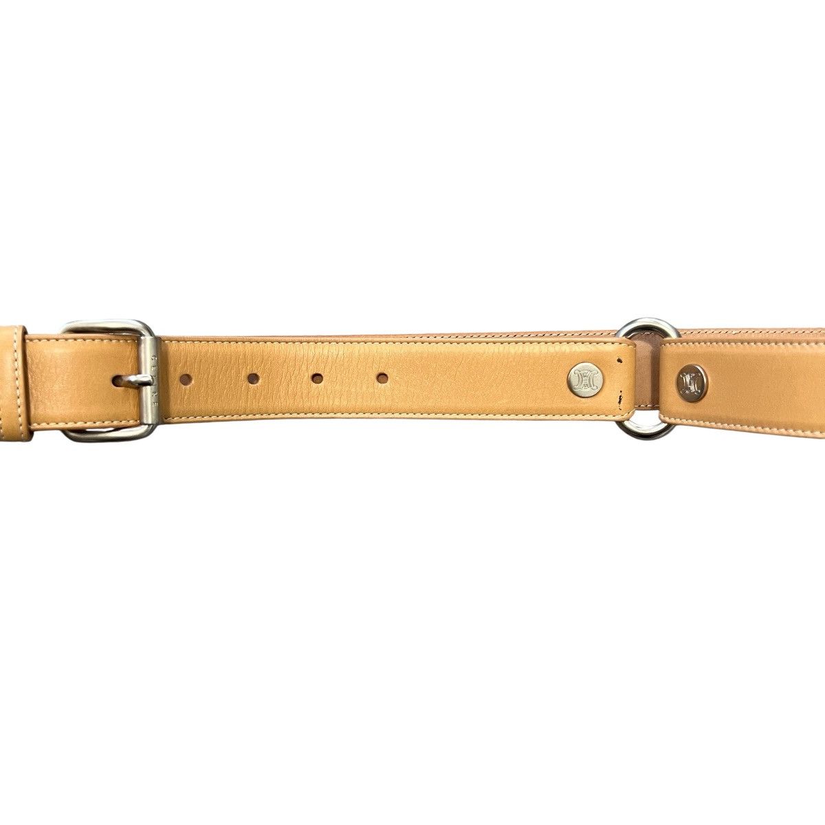 Celine CELINE Triomphe Leather Belt in Natural Tan Size 30 - 4 Thumbnail