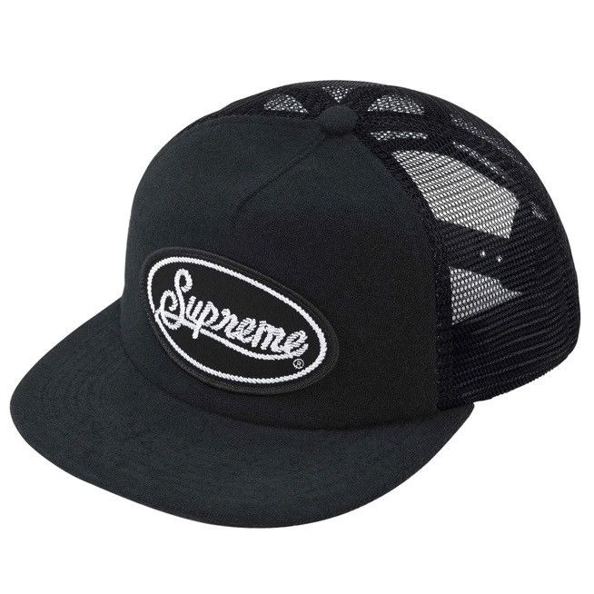 Supreme Terry Mesh Back 5-Panel Black - Hats