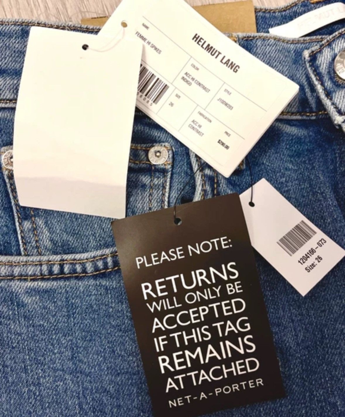 Helmut Lang HELMUT LANG high waisted straight blue jeans 2412-Nextarrow Size US 26 / EU 42 - 4 Thumbnail