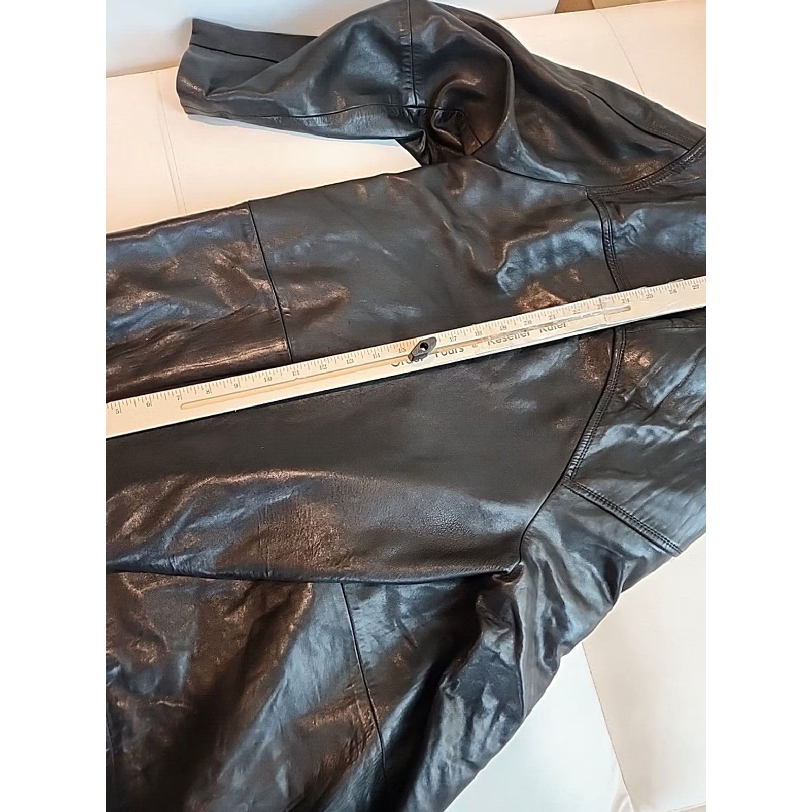 Vintage VINTAGE Remy Leather Jacket Mens Black Button Front Made in USA Coat Size US S / EU 44-46 / 1 - 8 Thumbnail