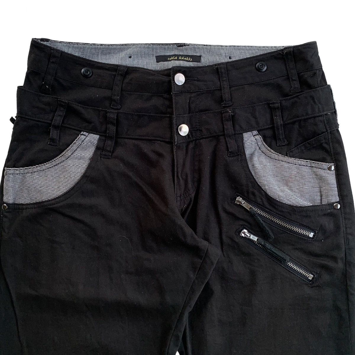 Japanese Brand 2000s Japanese Brand Wild Multi Zipper Double Waist Jeans Size US 32 / EU 48 - 2 Thumbnail