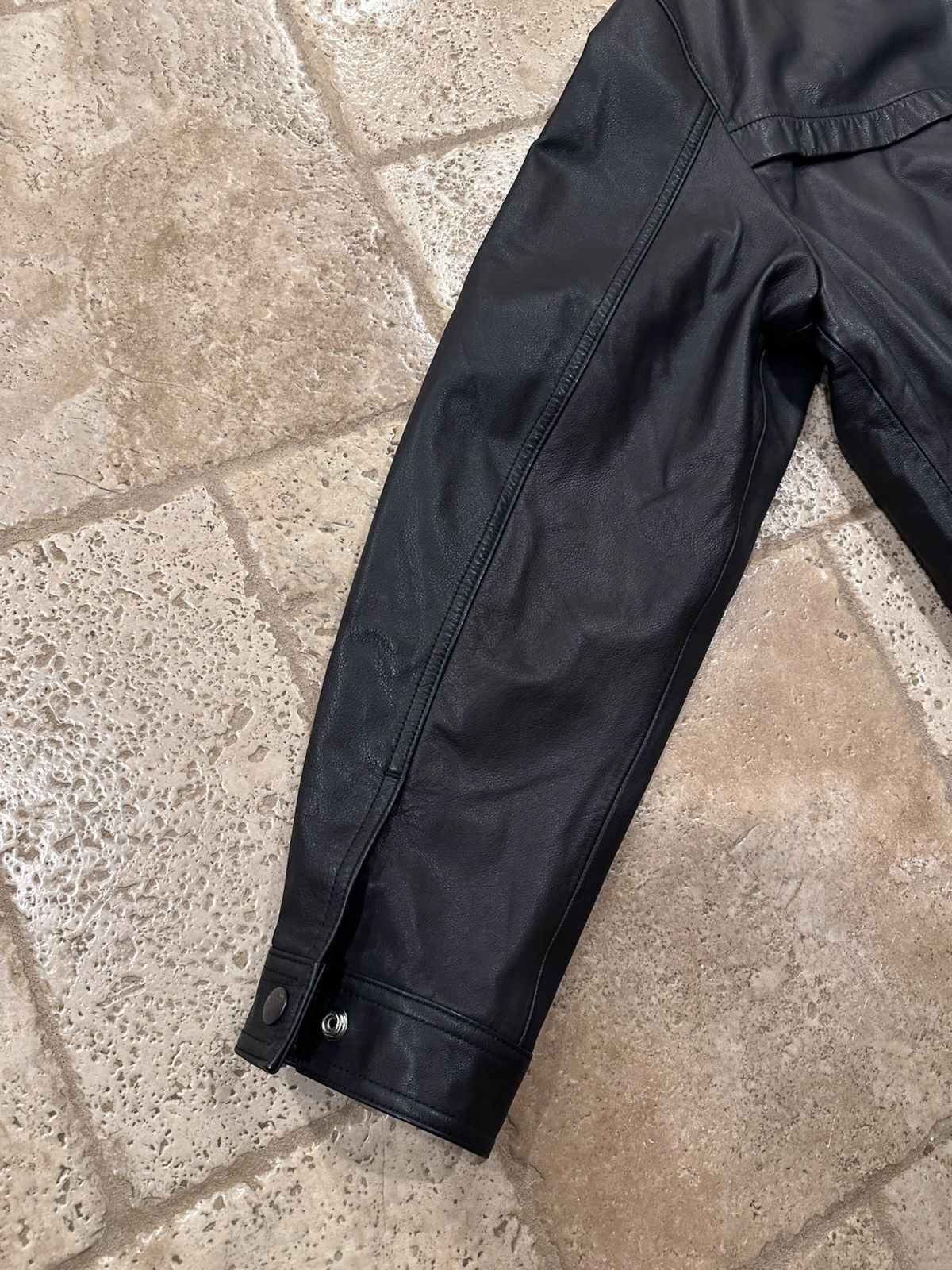Lemaire Lemaire Stand Collar Blouson Soft Nappa Leather Black Jacket Size US XL / EU 56 / 4 - 14 Thumbnail