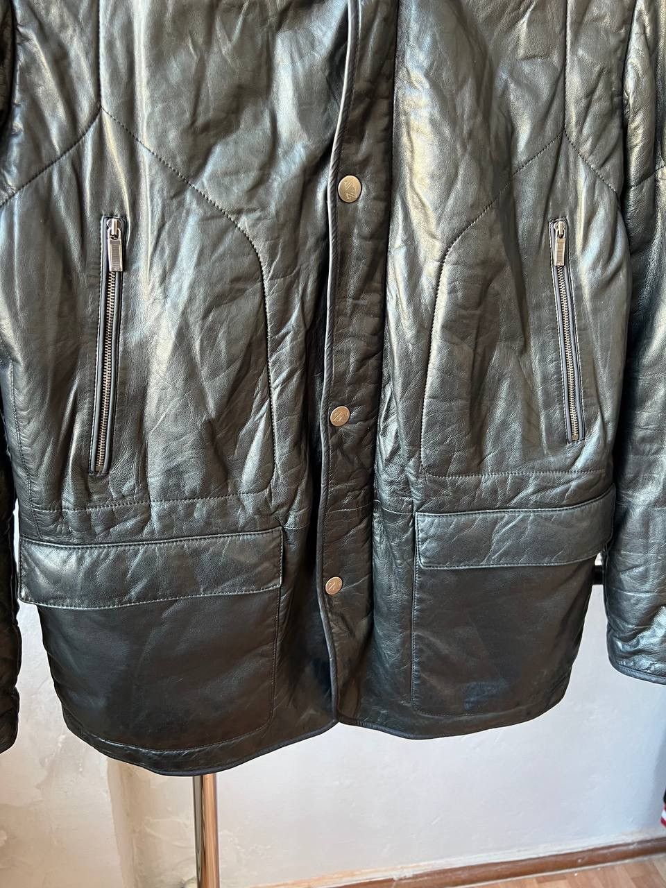Ermenegildo Zegna ZEGNA SPORT CLASSIC BRUTAL MULTI-POCKET LEATHER JACKET COAT Size US L / EU 52-54 / 3 - 5 Thumbnail