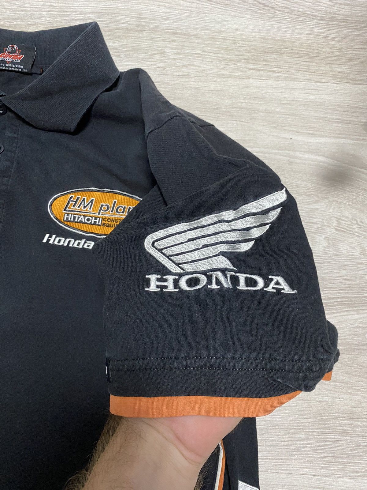 Honda Vintage Polo Honda racing official Hitachi sz L Size US L / EU 52-54 / 3 - 5 Thumbnail