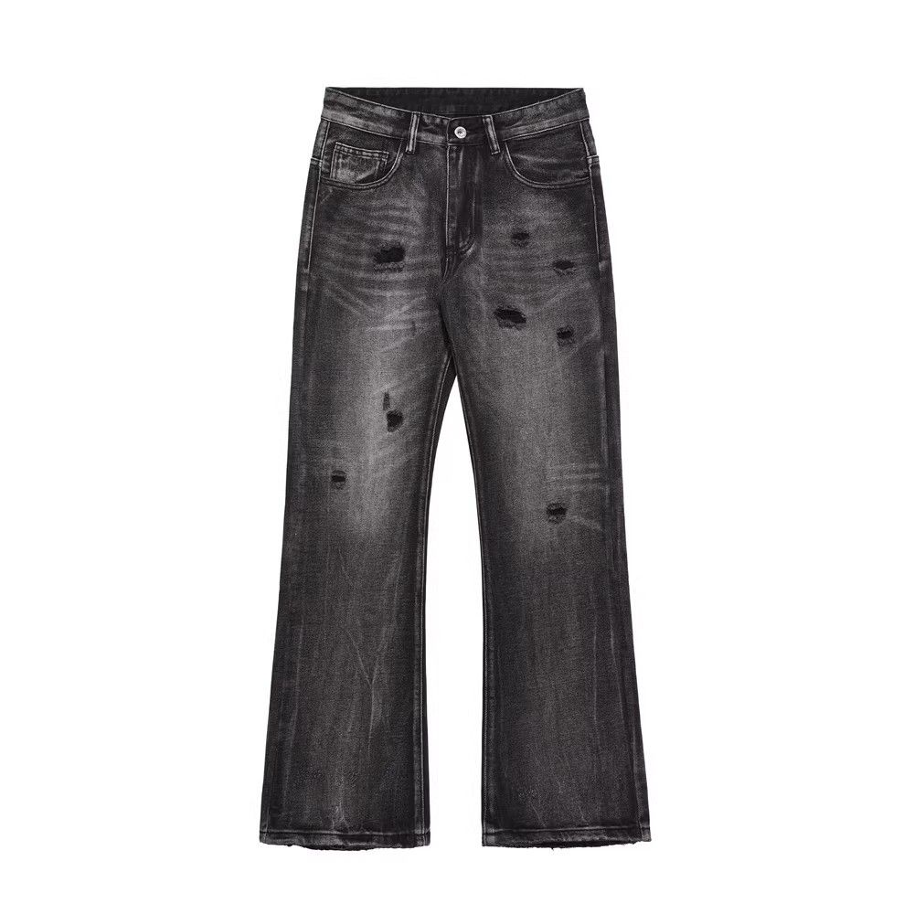 Japanese Brand × Jean Distressed washed men's retro casual ripped bootcut denim Size US 32 / EU 48 - 1 Thumbnail