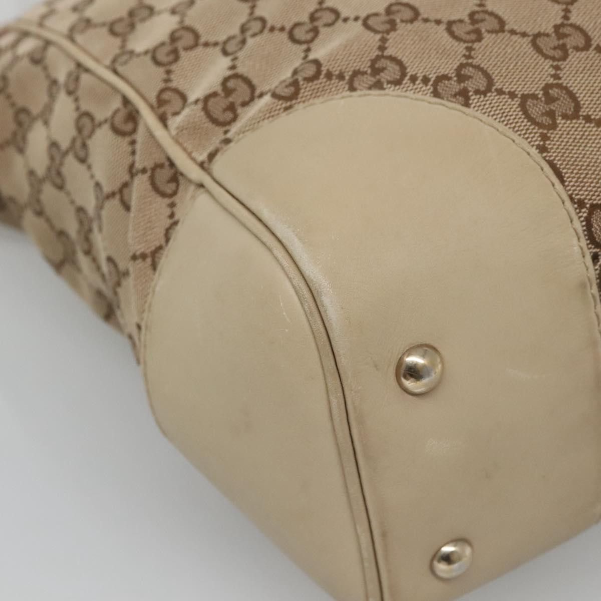 Gucci GUCCI GG Canvas Web Sherry Line Tote Bag Beige Gold Size ONE SIZE - 11 Thumbnail