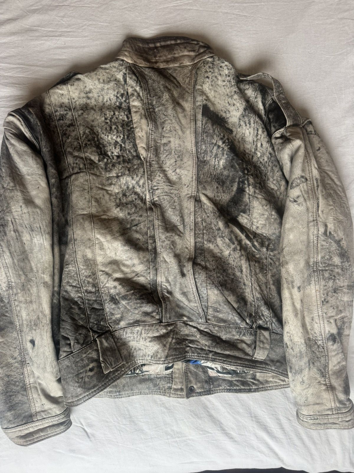 Vintage Oversized khakim military leather bomber jacket size M-L Size US L / EU 52-54 / 3 - 11 Thumbnail