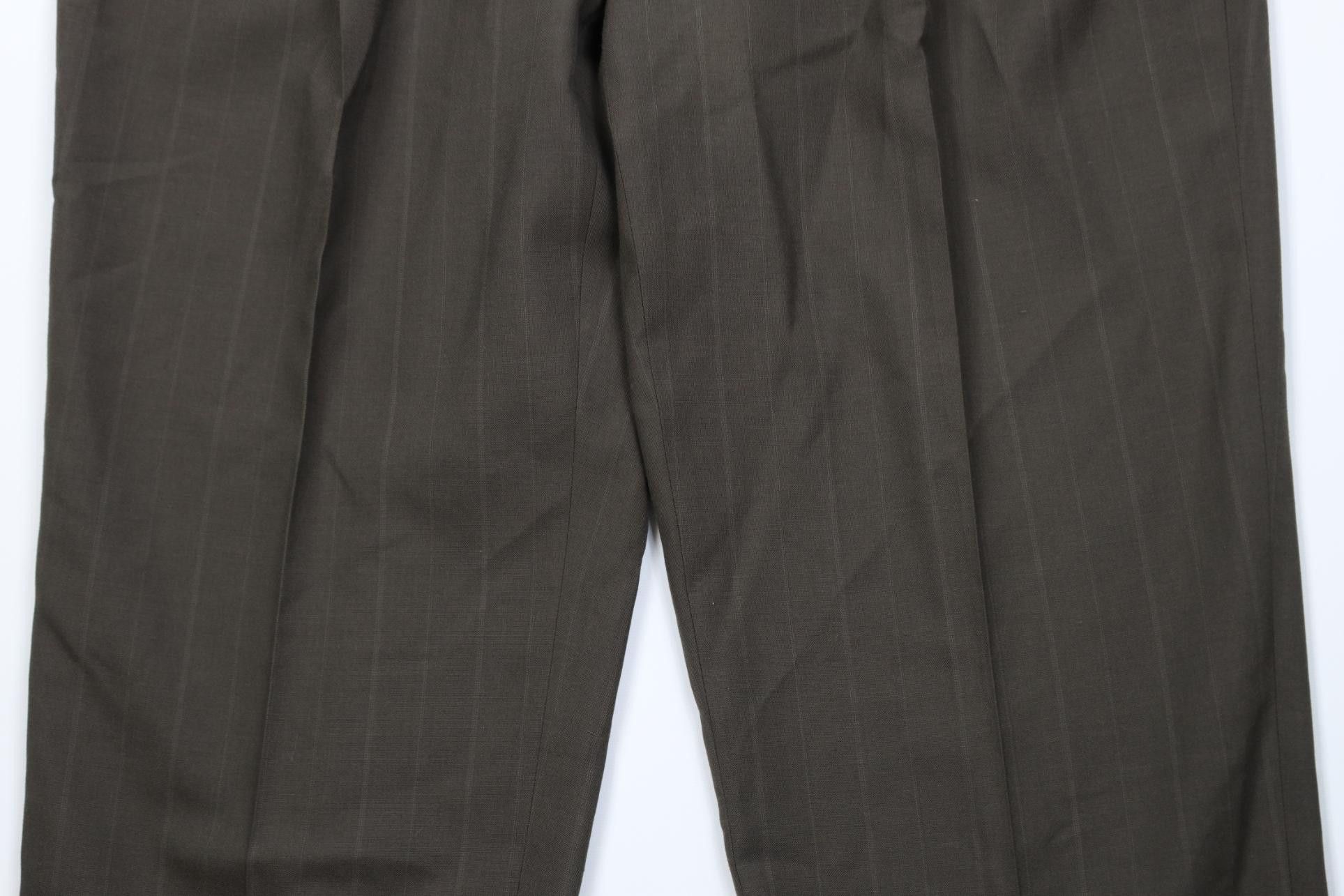 Vintage Vintage 90s Streetwear Wool Striped Wide Leg Chino Pants Size US 38 / EU 54 - 3 Thumbnail