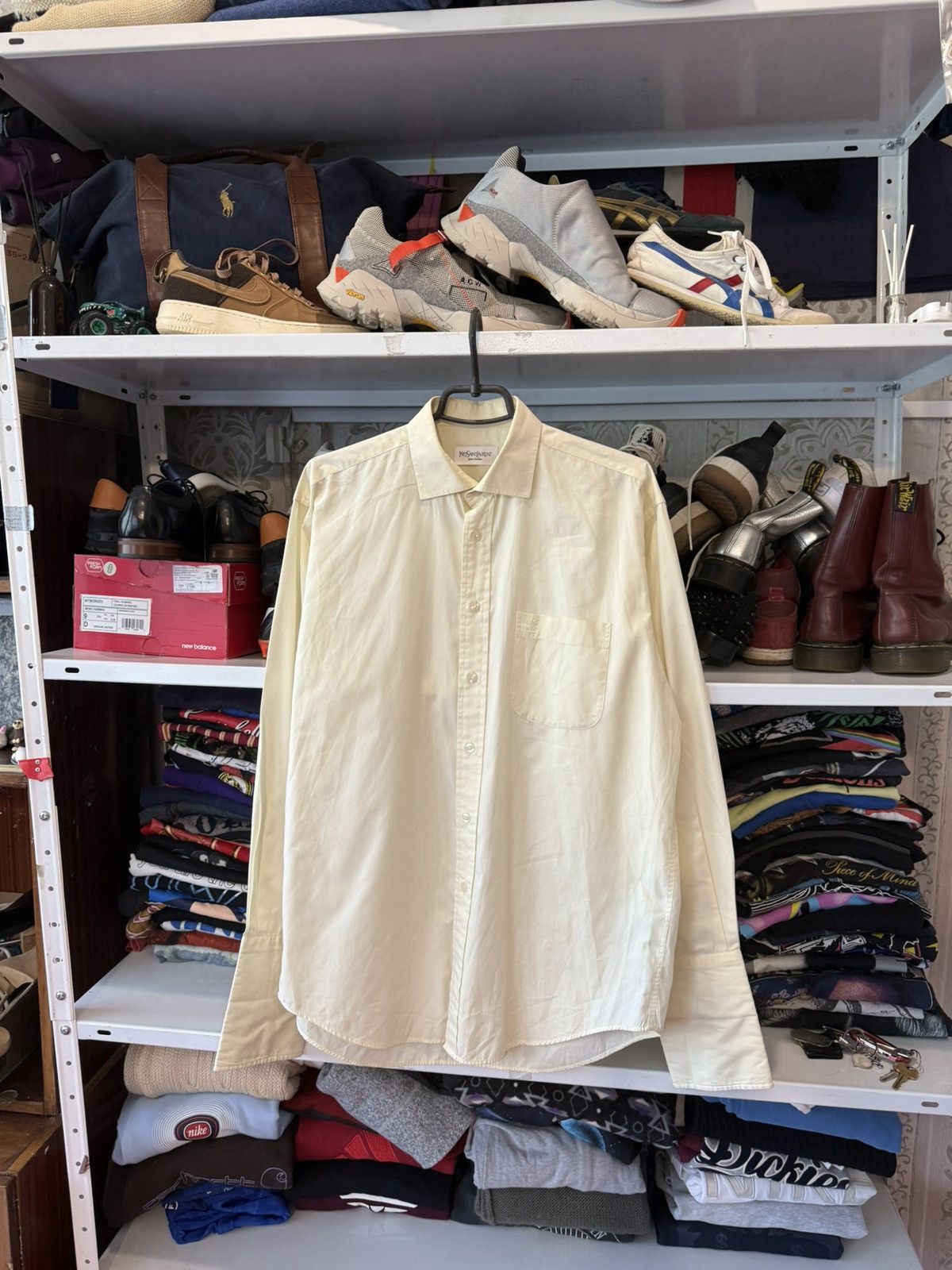 Vintage Yves Saint Laurent Classic Wedding Shirt with Cufflinks Size US L / EU 52-54 / 3 - 20 Thumbnail