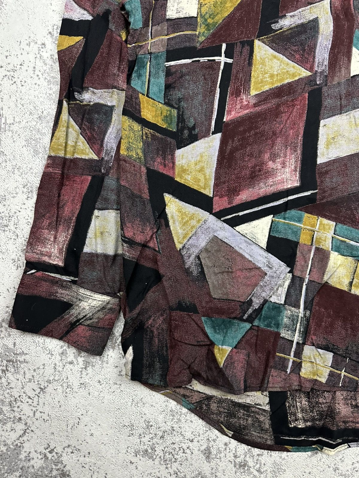 Vintage Vintage Renato Casali Abstract Art Shirt Long Sleeve Viscose Size US XL / EU 56 / 4 - 4 Thumbnail