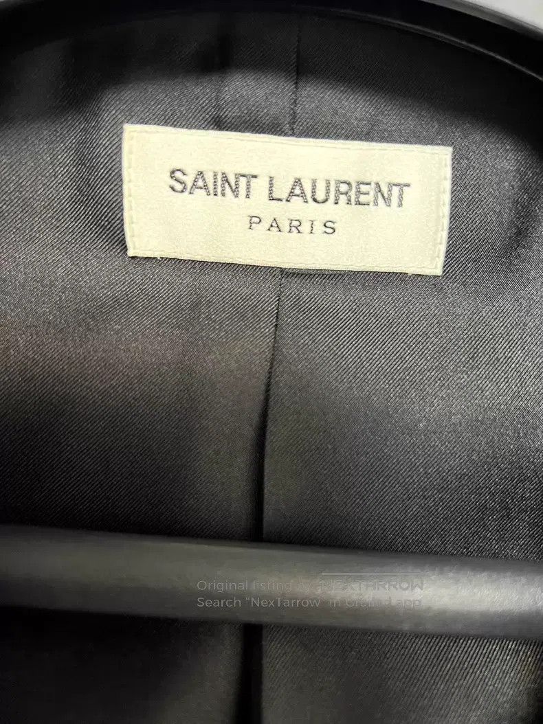 Saint Laurent Paris Saint Laurent Paris Satin Notched Lapel Wool Smoking Jacke Size US M / EU 48-50 / 2 - 3 Thumbnail