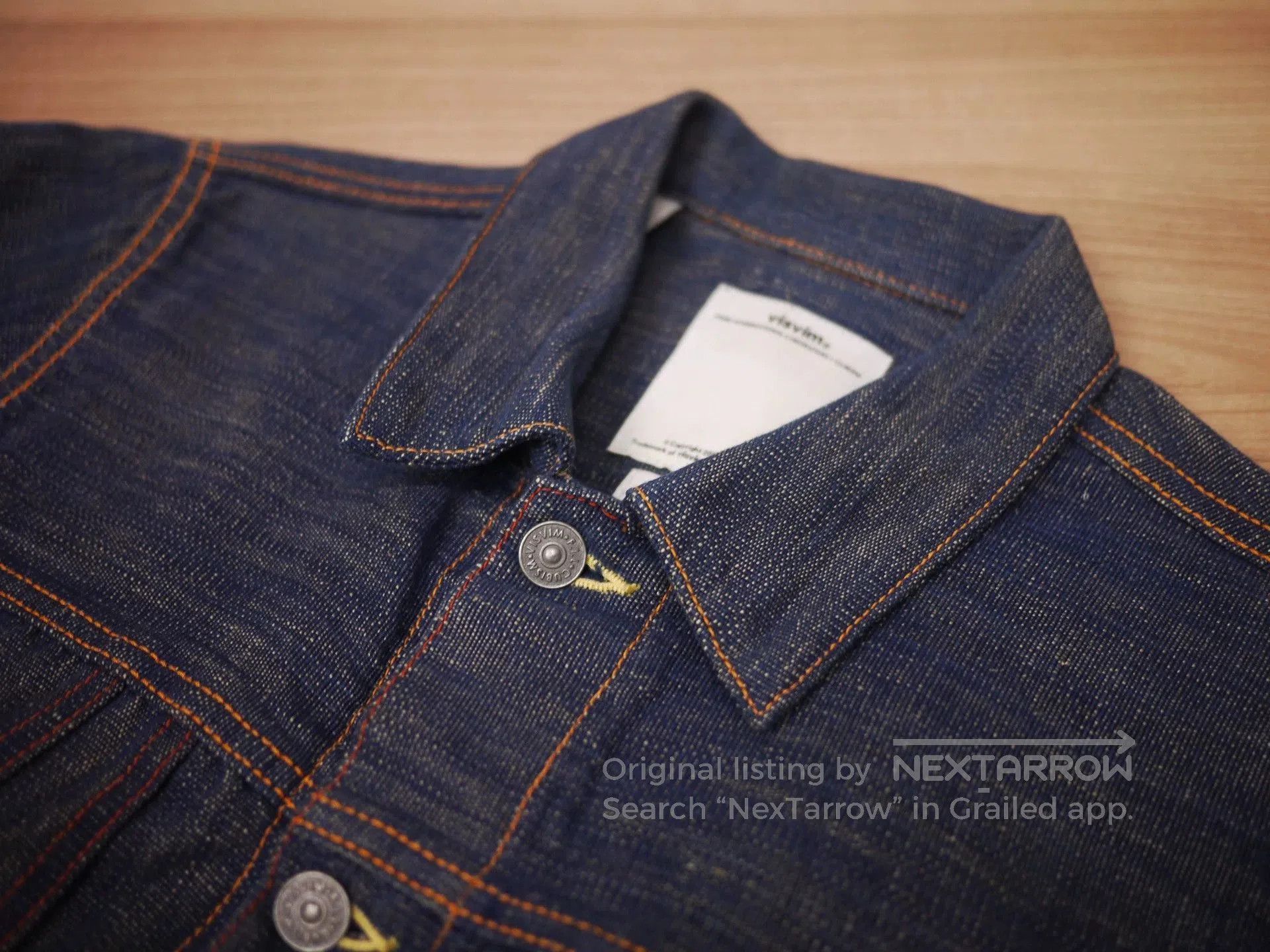 Visvim Blue Denim Jacket with Contrast Stitching - Size S. Size US S / EU 44-46 / 1 - 3 Thumbnail