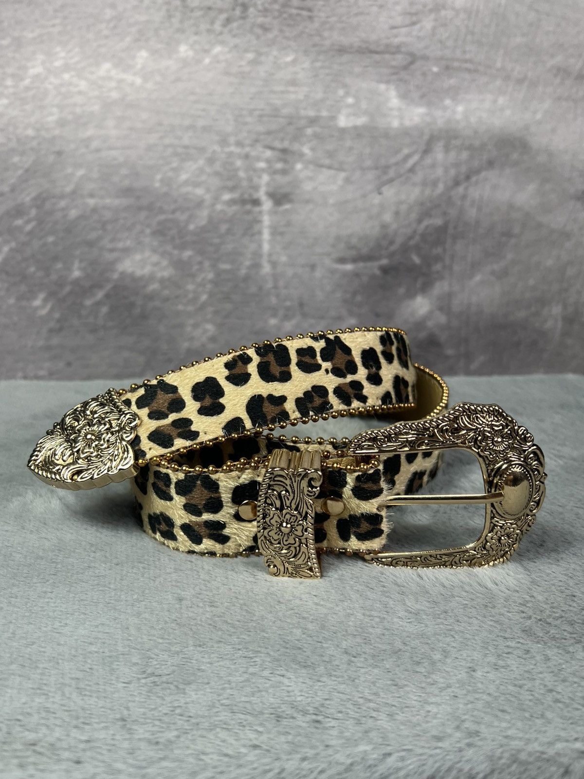 Other Leopard Glamor Belt Pained Engraved Plaque Y2K Size ONE SIZE - 8 Thumbnail