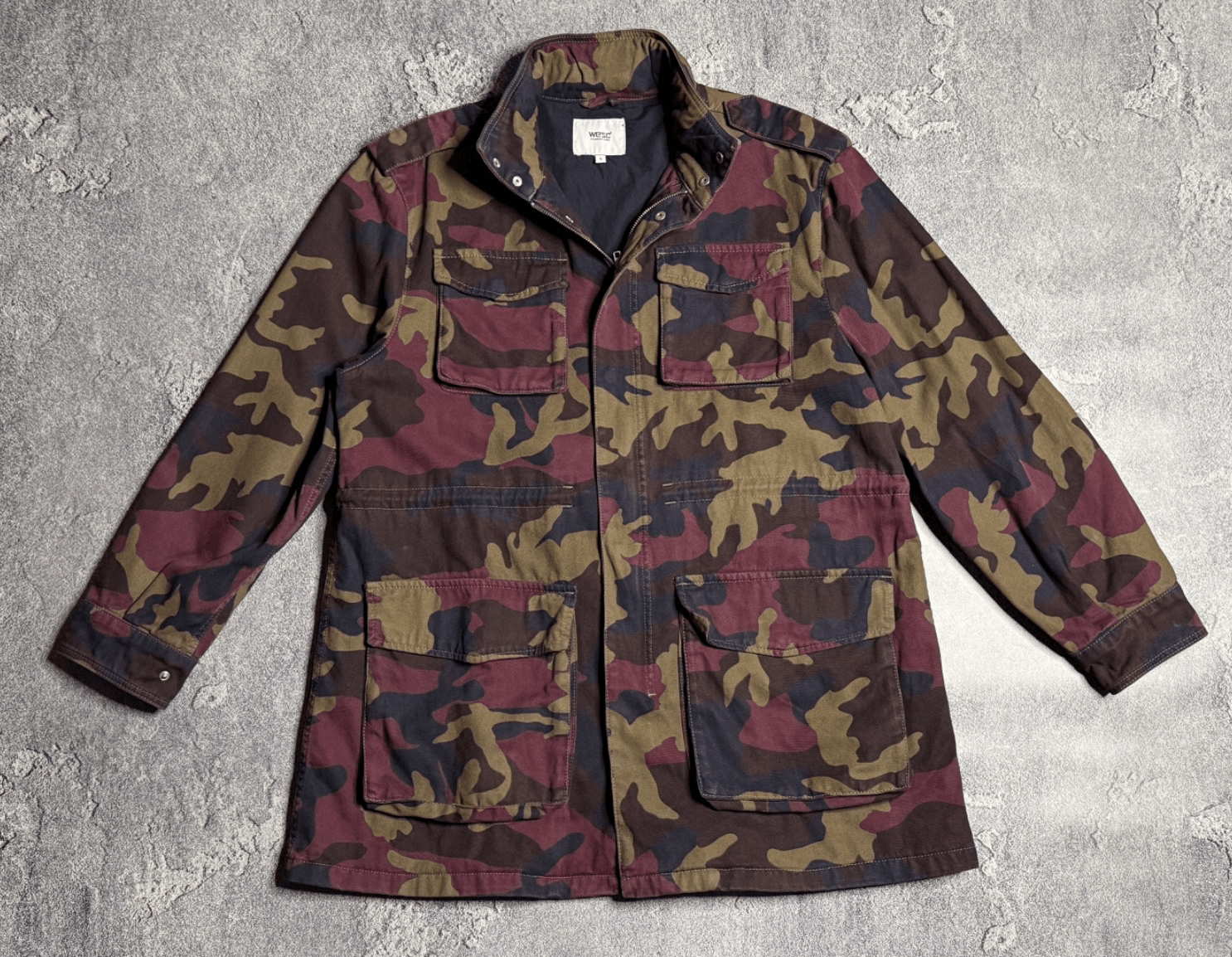 WESC military camo jacket S