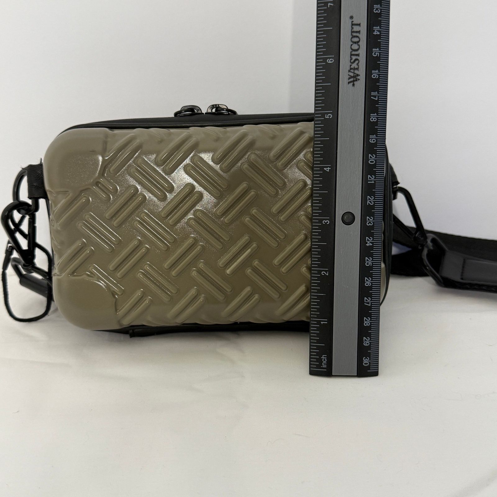 Zara Zara Rigid Crossbody Hard Shell Purse Bag Army Green Size ONE SIZE - 7 Thumbnail